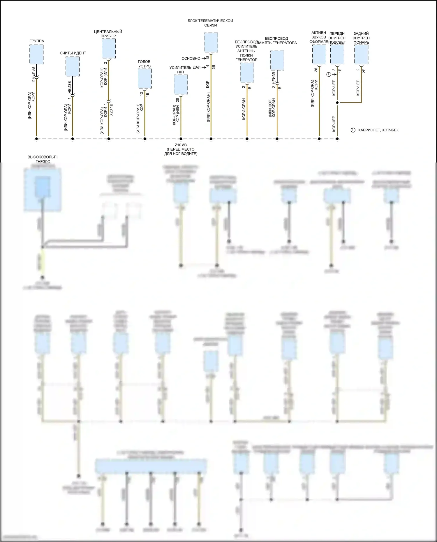 Cooper Countryman MINI II (2016-2020): Электросхема точек подключения масс (4 из 4) 