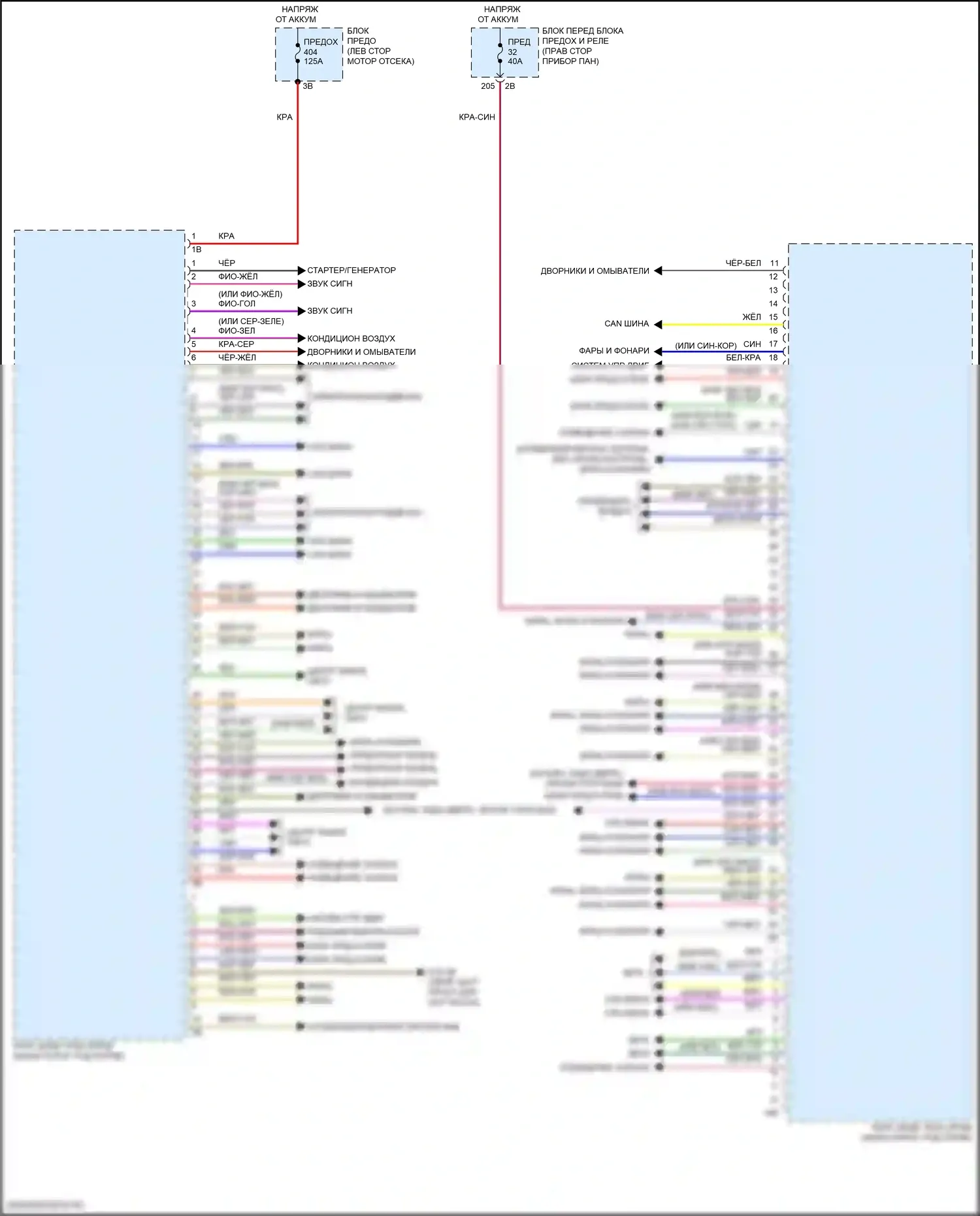 Cooper Countryman MINI III (2023-2024): Электросхема блоков управления кузовом (1 из 4) 