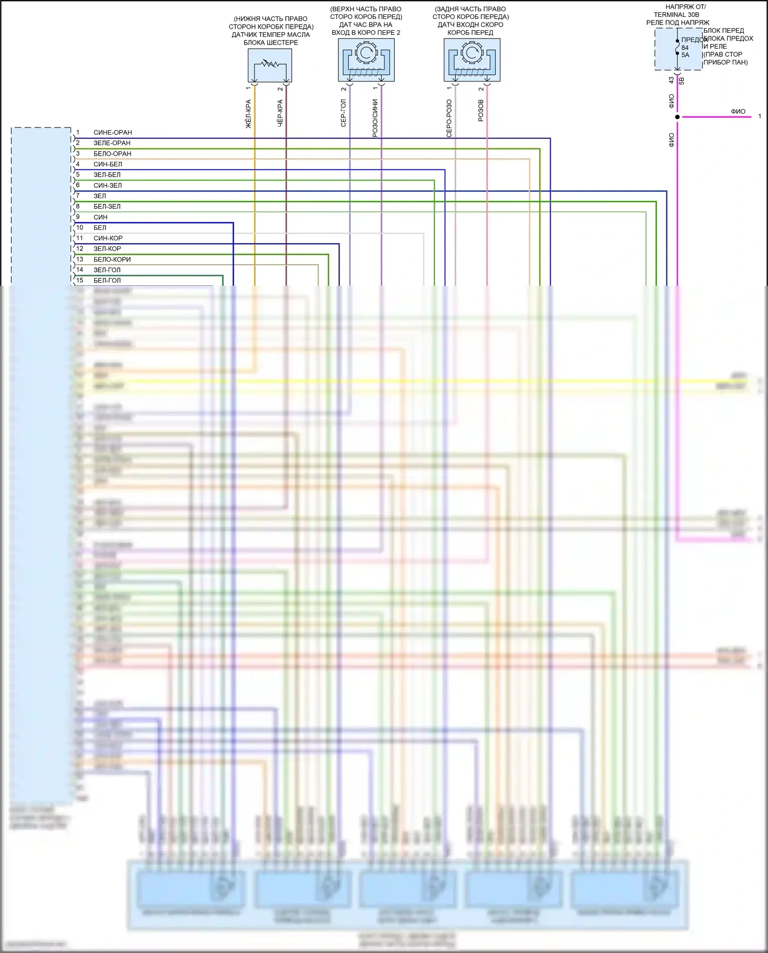 Cooper Countryman MINI III (2023-2024): Электросхема коробки передач, с коробкой передач с двойным сцеплением (1 из 2) 