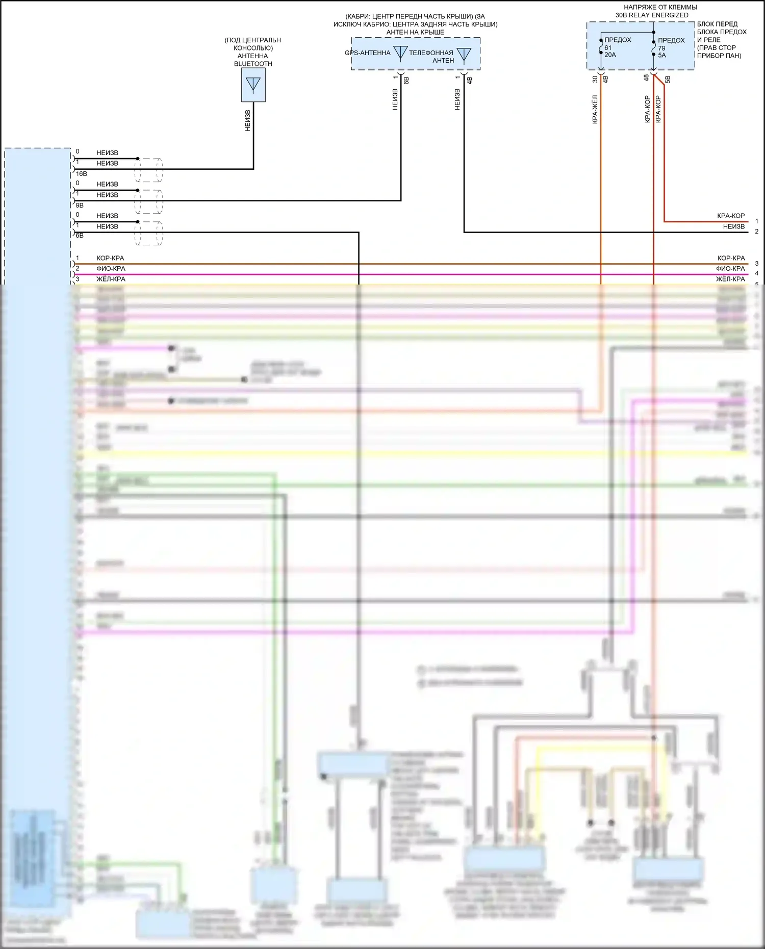 Cooper Countryman MINI III (2023-2024): Электросхема навигации, с базовой магнитолой и активным звуковым оформлением (1 из 4) 