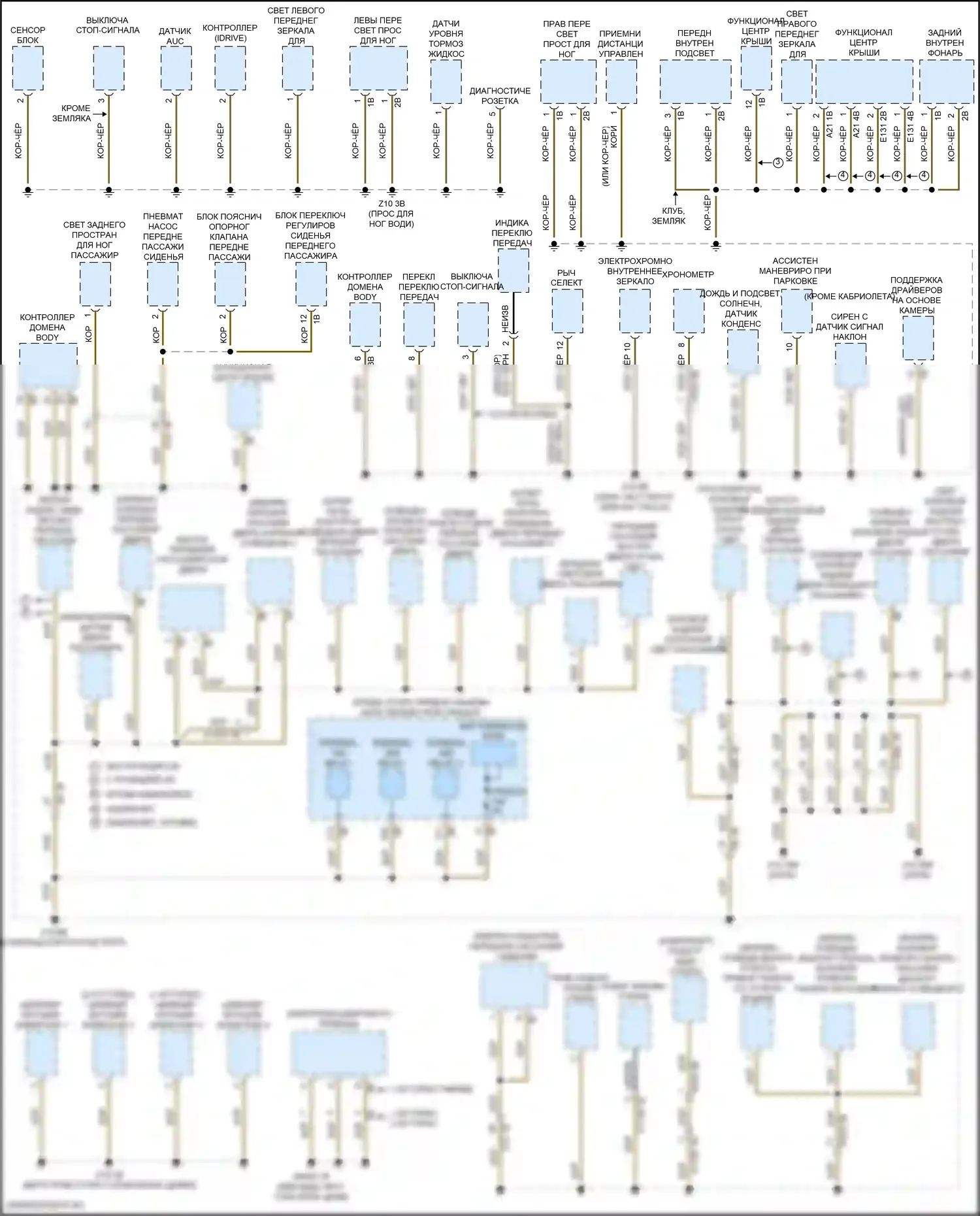 Cooper Countryman MINI III (2023-2024): Электросхема точек подключения масс (2 из 4) 