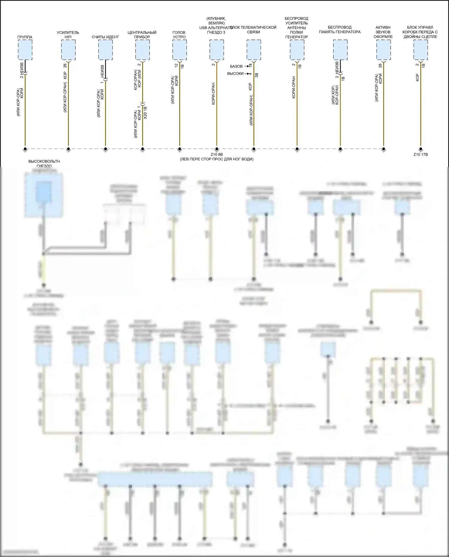 Cooper Countryman MINI III (2023-2024): Электросхема точек подключения масс (4 из 4) 