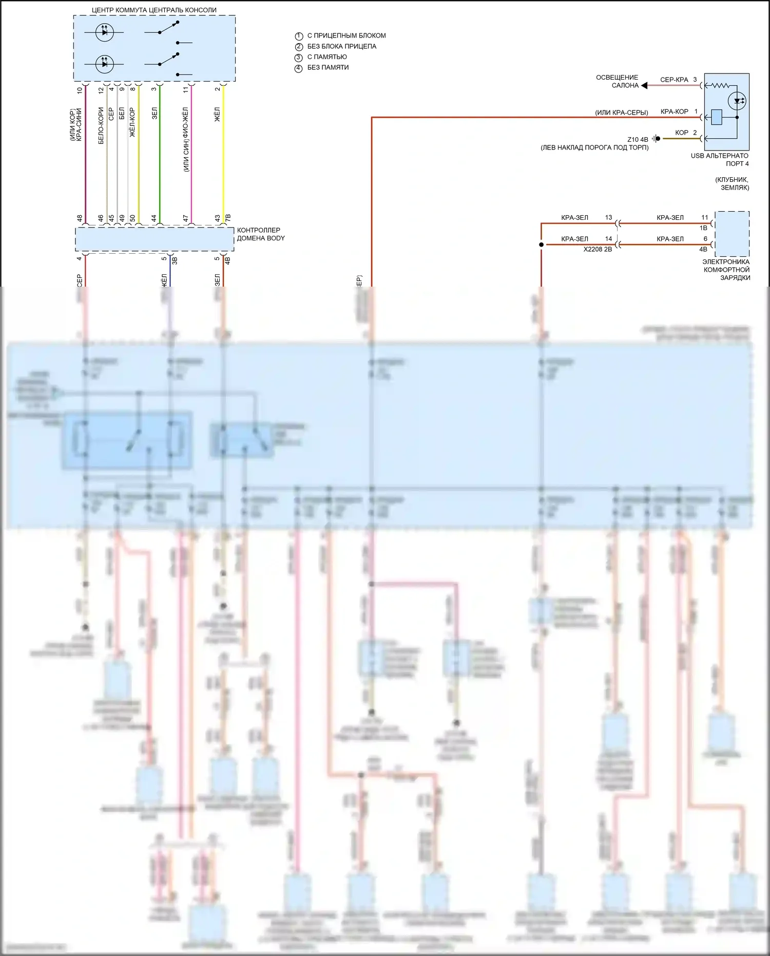 Cooper S Clubman MINI II рестайлинг (2019-2024): Электросхема блока предохранителей реле (4 из 4) 