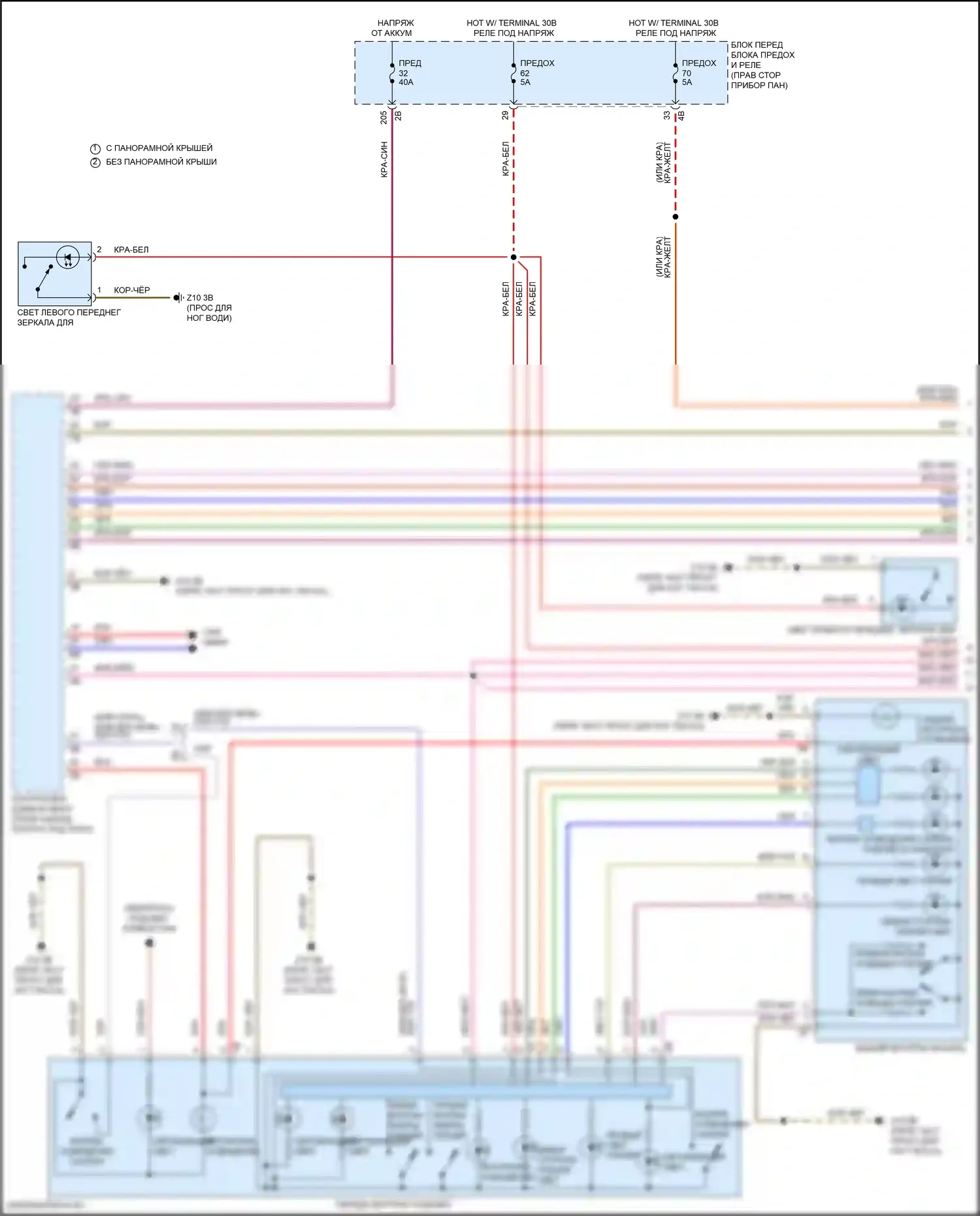 Cooper S Clubman MINI II рестайлинг (2019-2024): Электросхема освещения салона (1 из 4) 