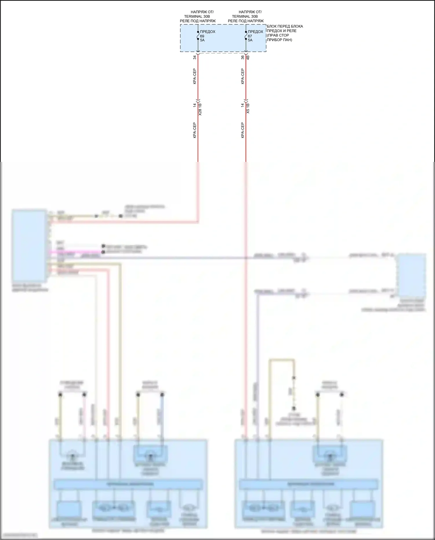Cooper S Clubman MINI II рестайлинг (2019-2024): Управление зеркалами заднего вида электросхема соединений с функцией lin bus 