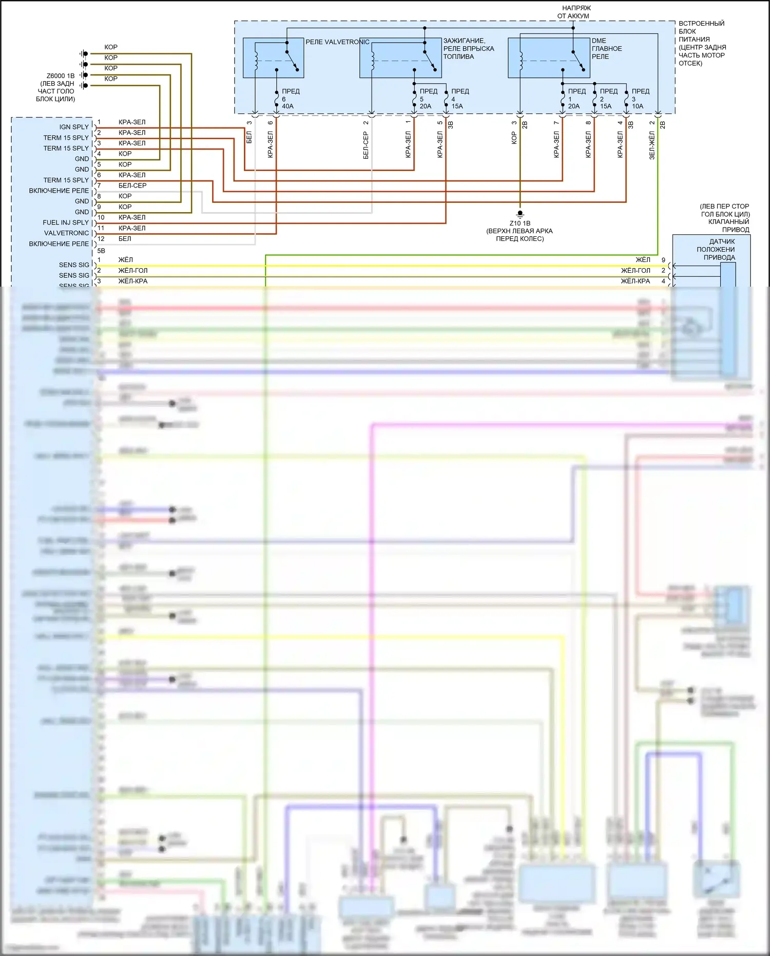 Cooper S Clubman MINI II (2015-2019): Электросхема двигателя 1.5л турбо (1 из 4) 