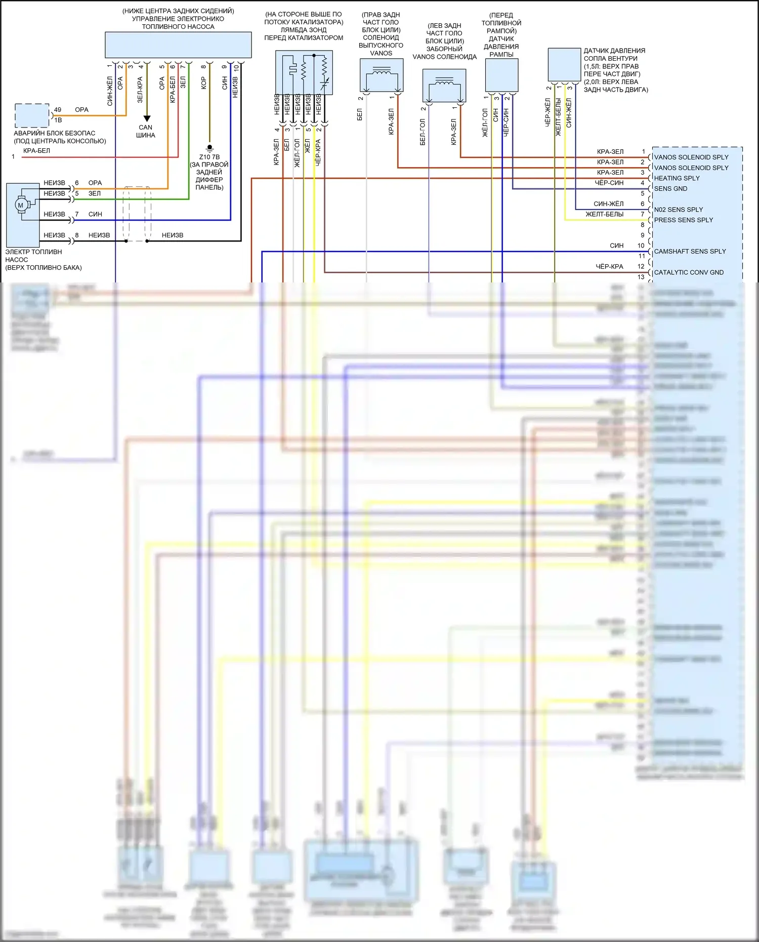 Cooper S Clubman MINI II (2015-2019): Электросхема двигателя 1.5л турбо (4 из 4) 