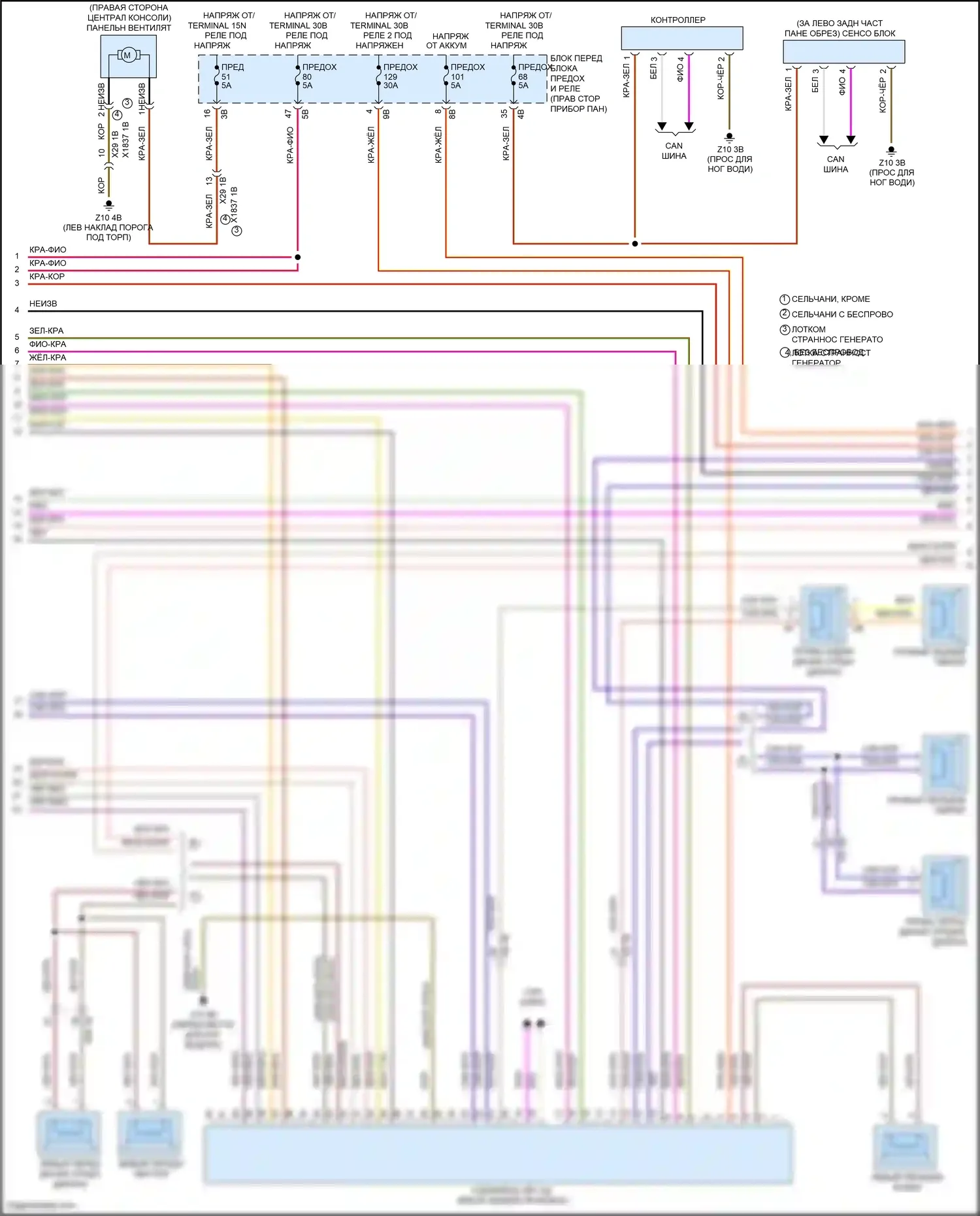 Cooper S Clubman MINI II (2015-2019): Электросхема магнитолы, с hifi магнитолы, без активного звукового оформления (3 из 4) 