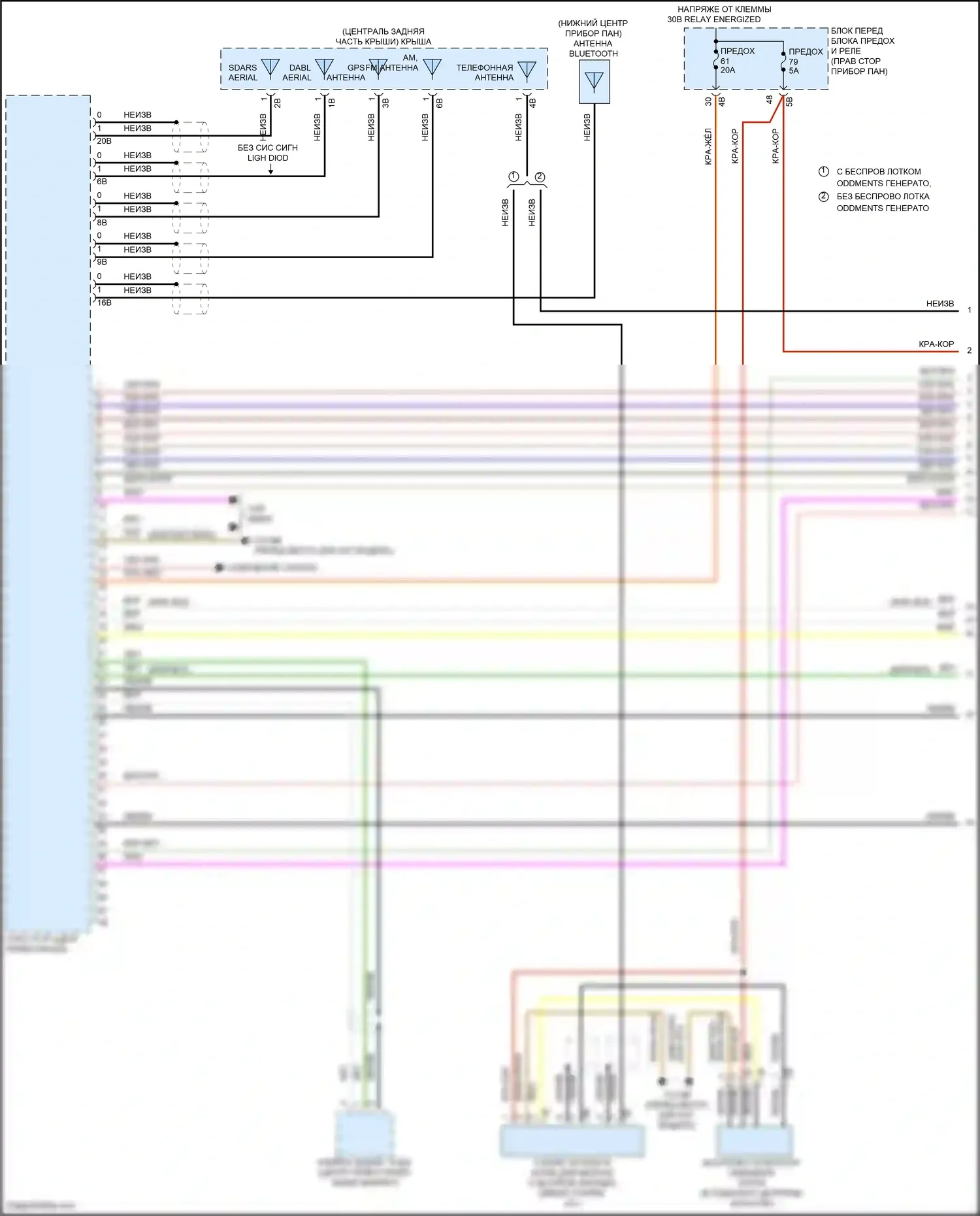 Cooper S Clubman MINI II (2015-2019): Электросхема навигации, с базовой магнитолой, без активного звукового оформления (1 из 4) 