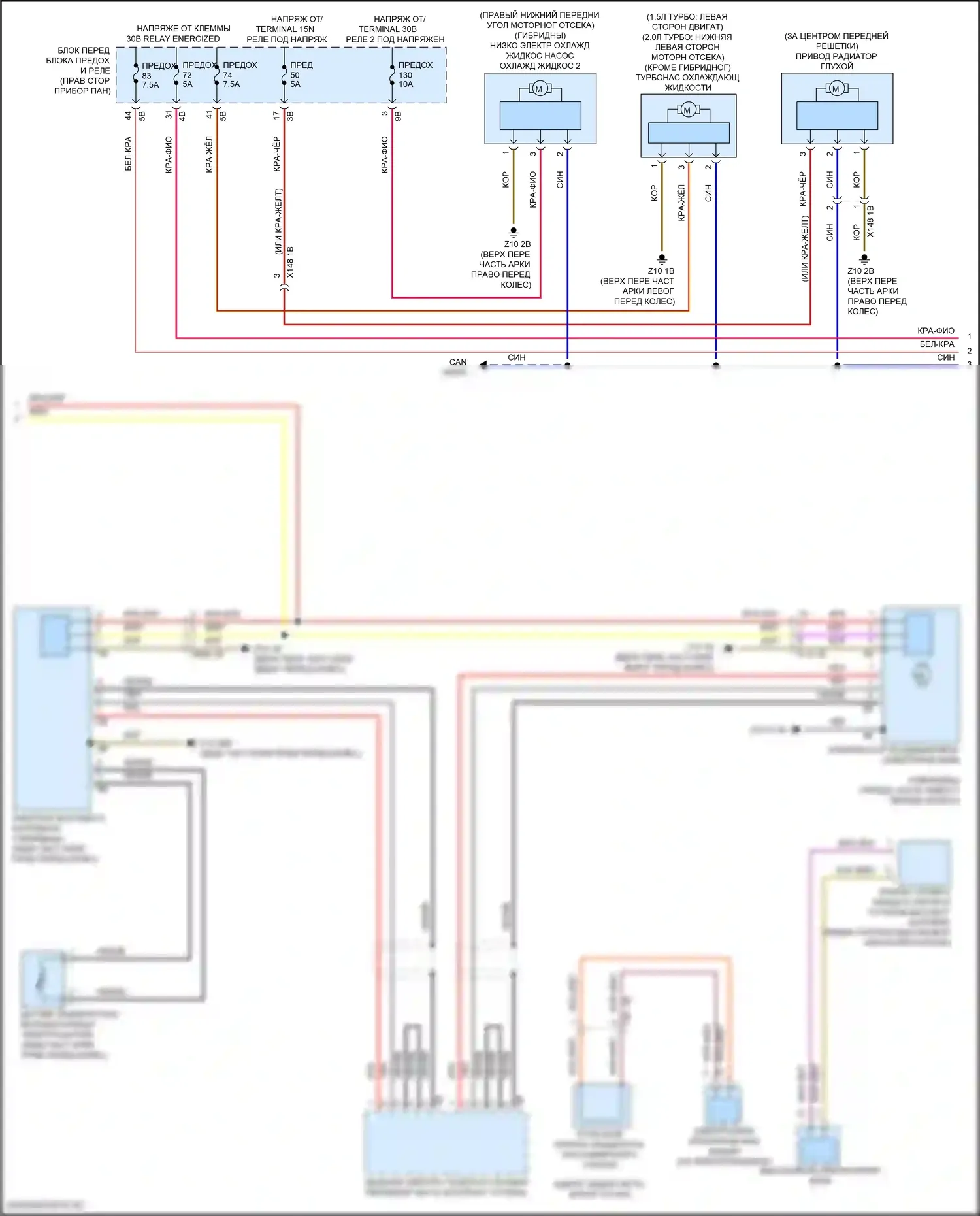 Cooper S Countryman MINI II рестайлинг (2020-2023): Электросхема климат контроля (3 из 4) 
