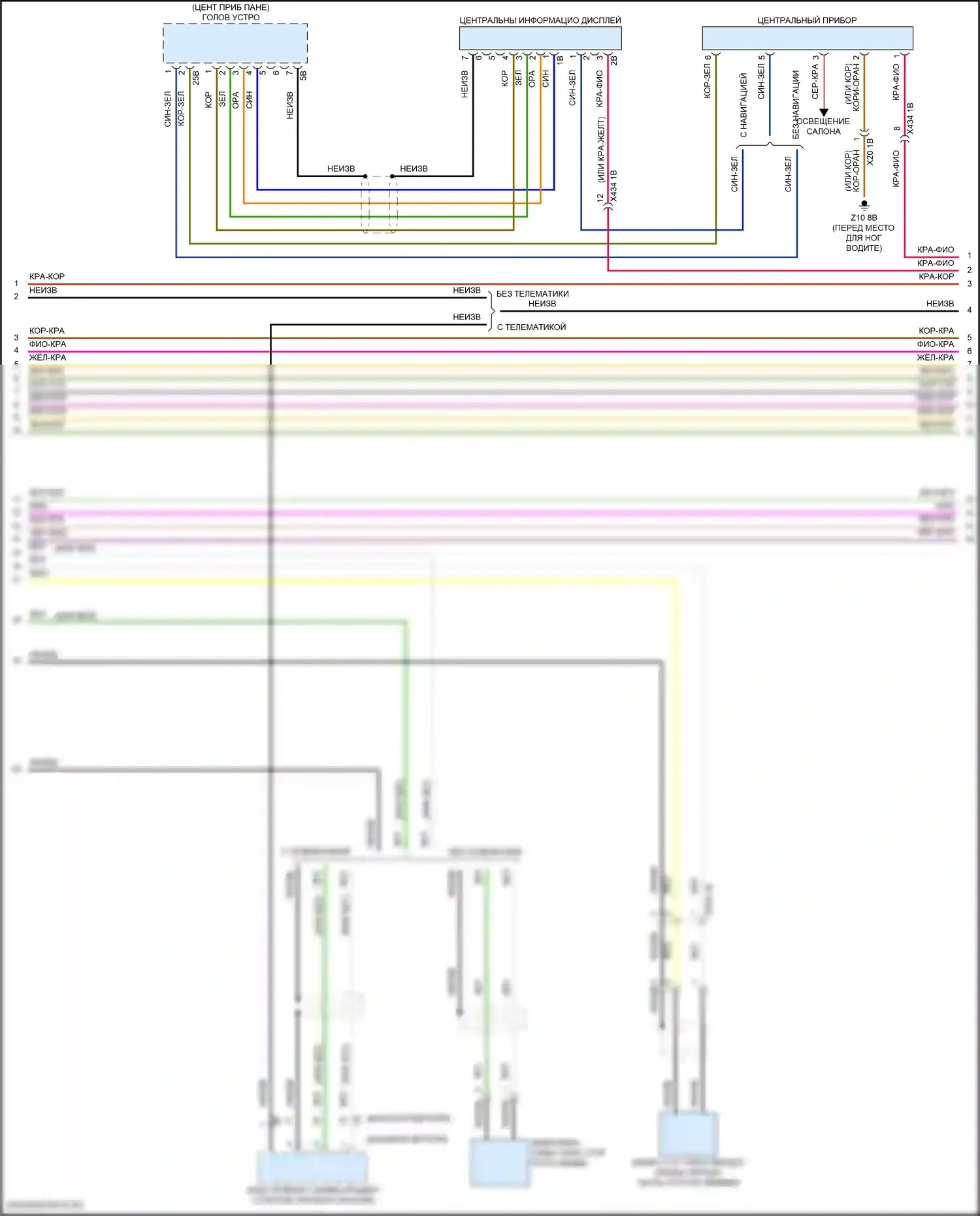 Cooper S Countryman MINI II рестайлинг (2020-2023): Электросхема магнитолы, с базовой магнитолой и активным звуковым оформлением (2 из 4) 