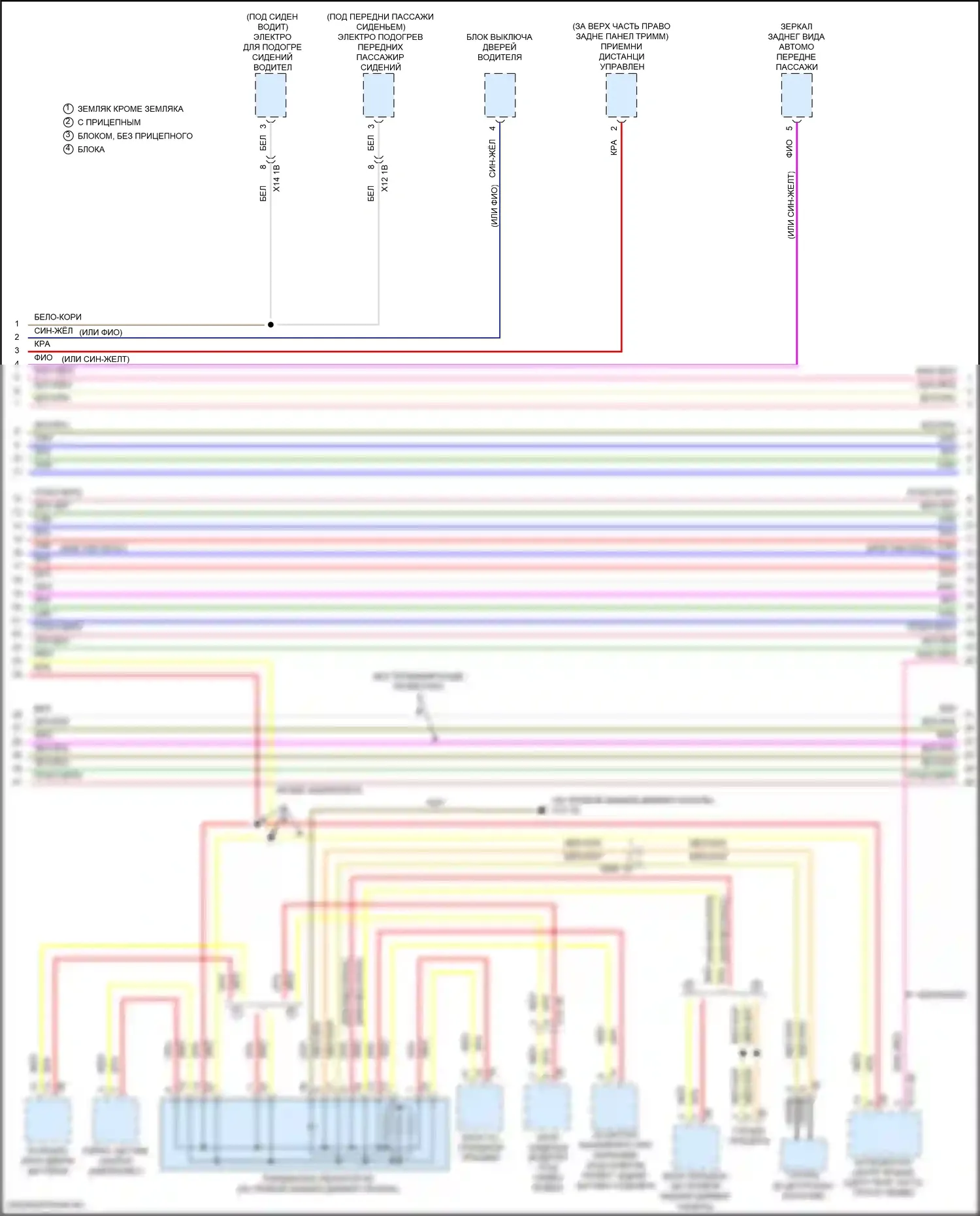 Cooper S Countryman MINI II (2016-2020): Электросхема шины высокого/низкого уровня (2 из 4) 