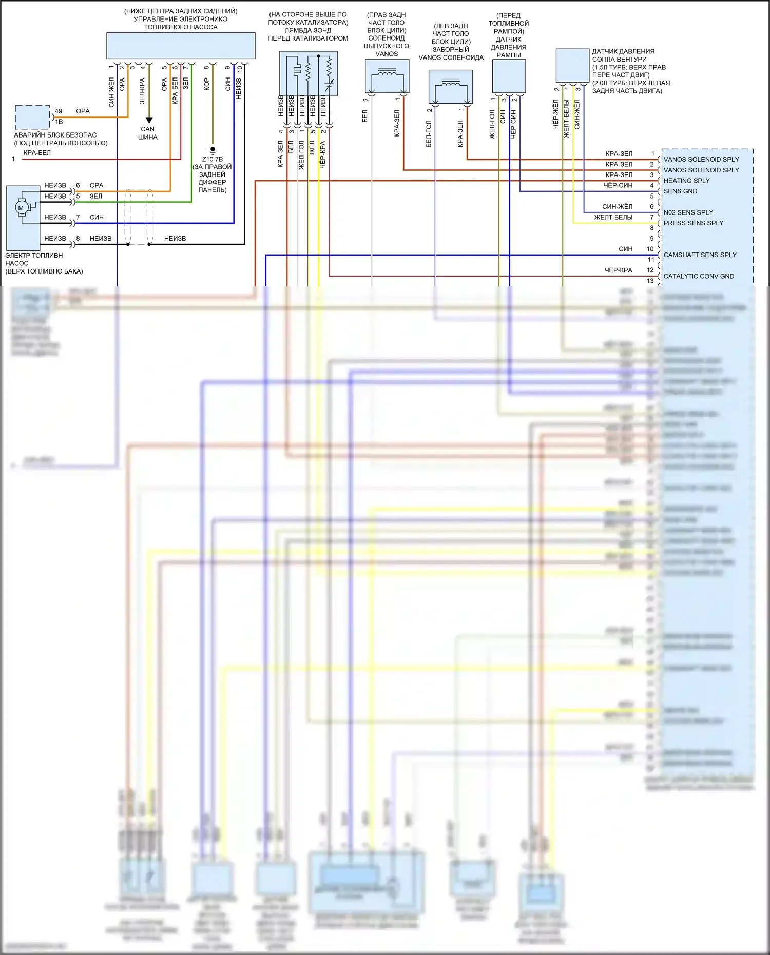 Cooper S Countryman MINI II (2016-2020): Электросхема двигателя 1.5л турбо (4 из 4) 