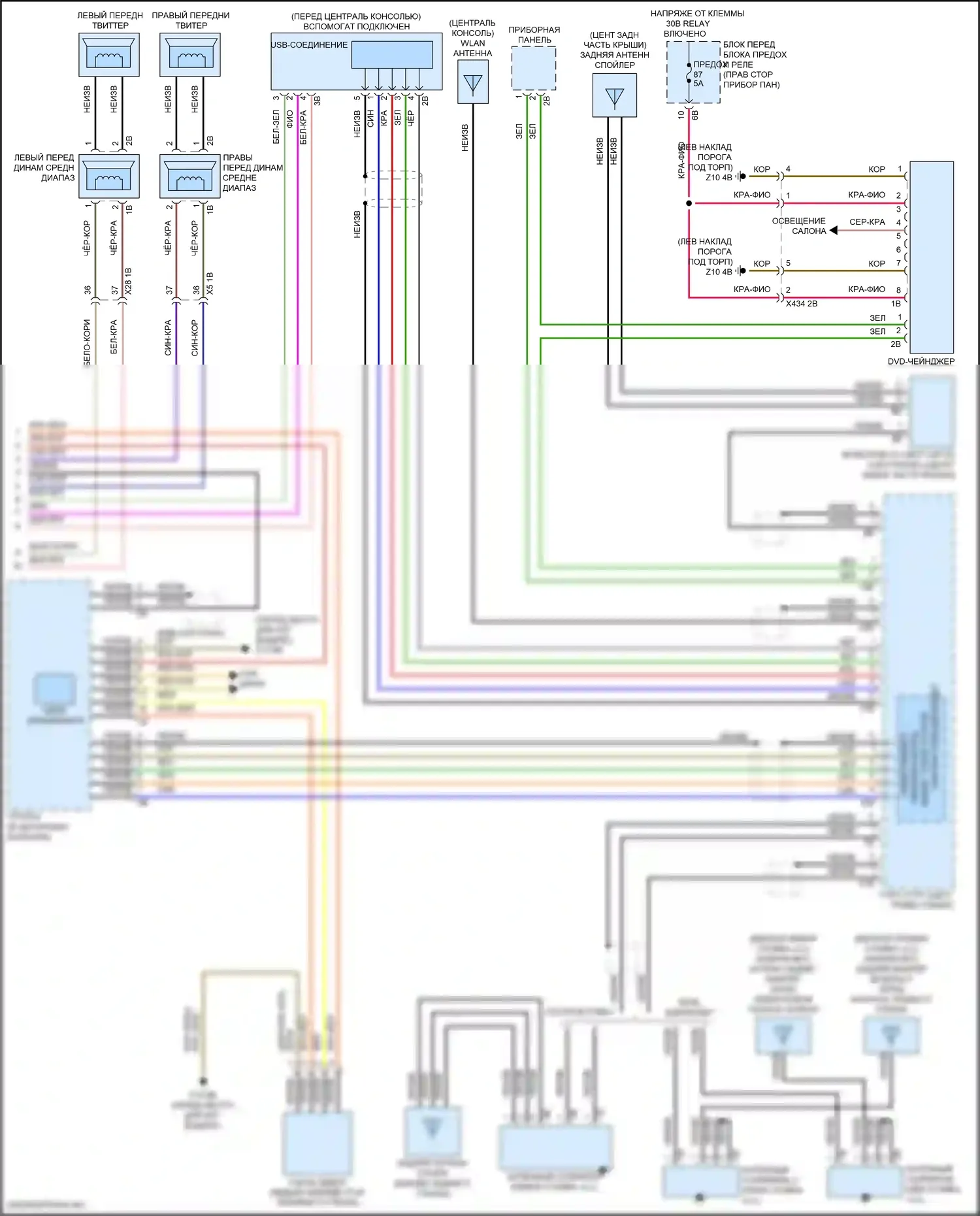 Cooper S Countryman MINI II (2016-2020): Электросхема магнитолы, с hifi магнитолы и активное звуковое оформление (5 из 5) 