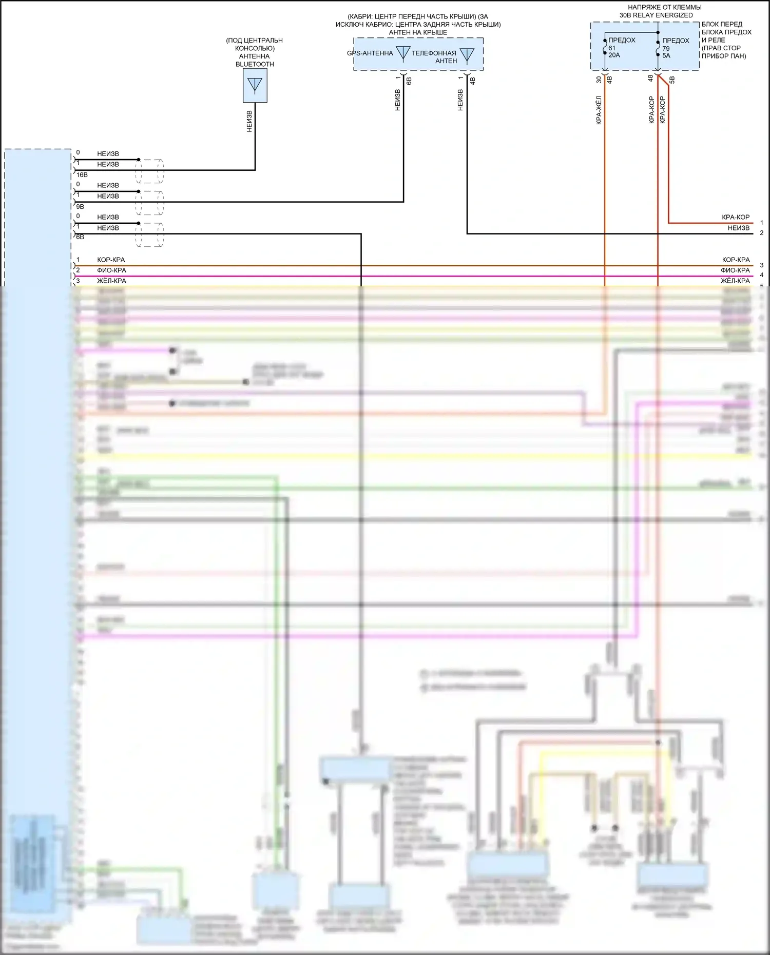 Cooper S Countryman MINI III (2023-2024): Электросхема магнитолы, с базовой магнитолой и активным звуковым оформлением (1 из 4) 