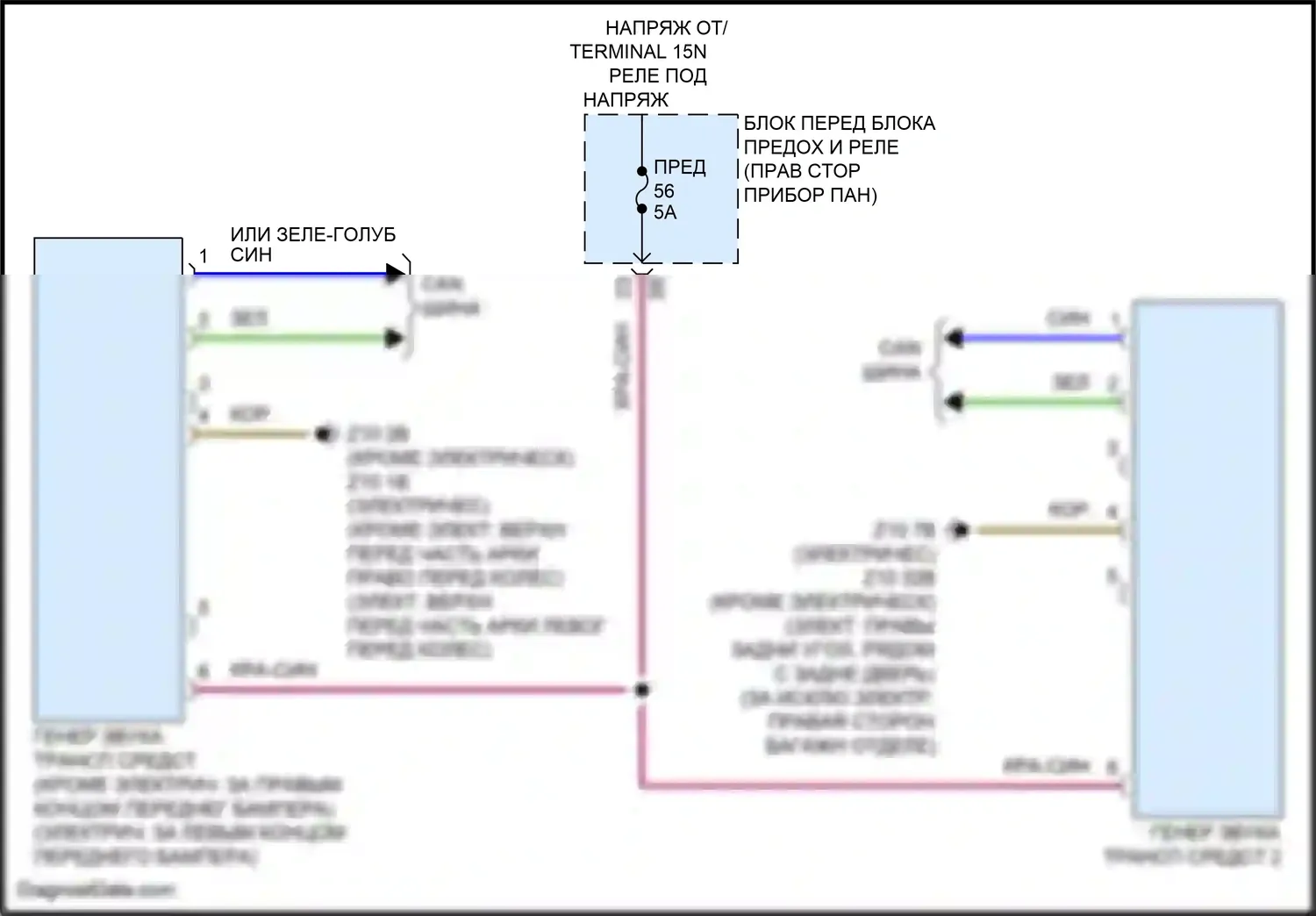Cooper S MINI III рестайлинг 2 (2021-2024): Электросхема активных управление кузовом и подвеской 