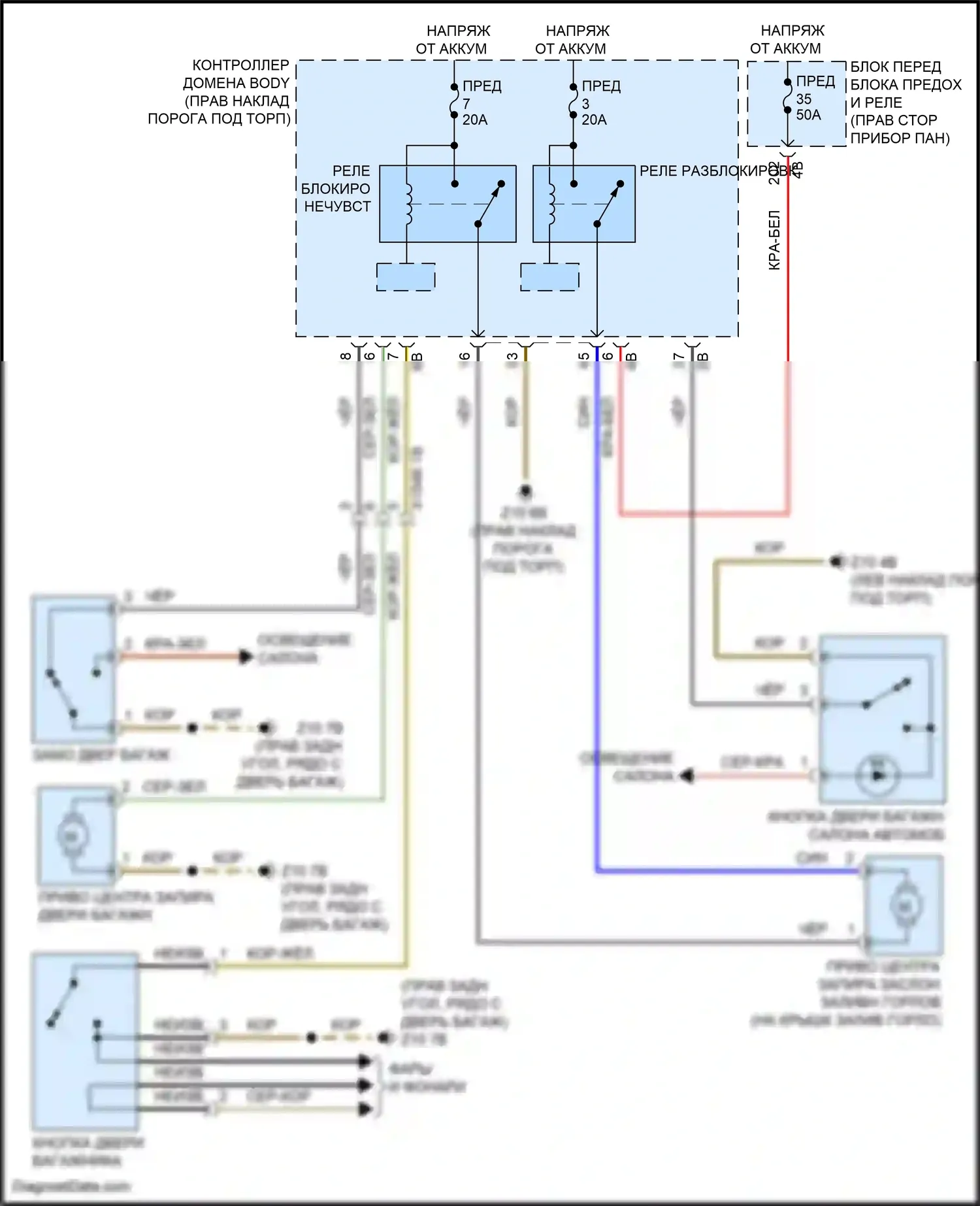 Cooper S MINI III рестайлинг 2 (2021-2024): Электросхема открытия багажника и лючка топливного бака, кабриолет 