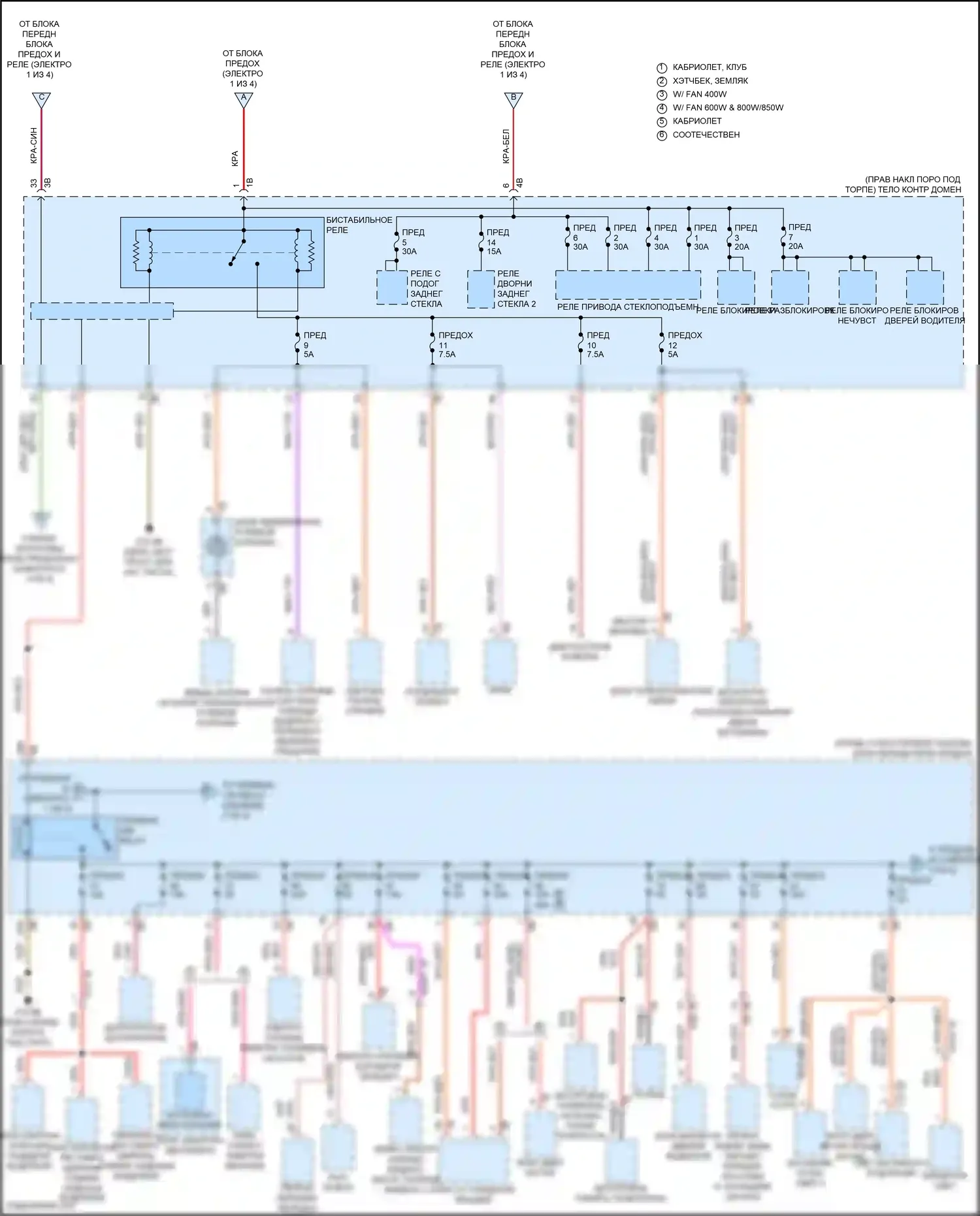 Cooper S MINI III рестайлинг 2 (2021-2024): Электросхема блока предохранителей реле (2 из 4) 