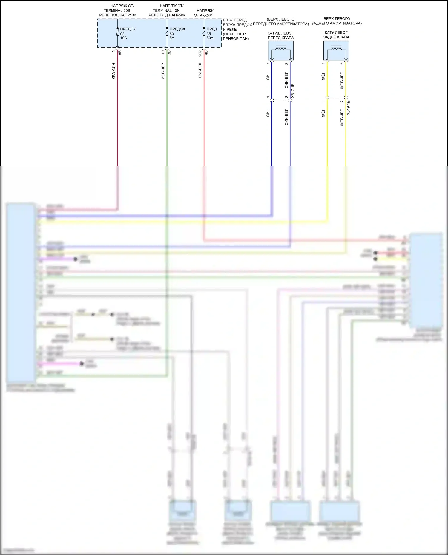 Cooper S MINI III рестайлинг 2 (2021-2024): Электросхема электронной подвески 