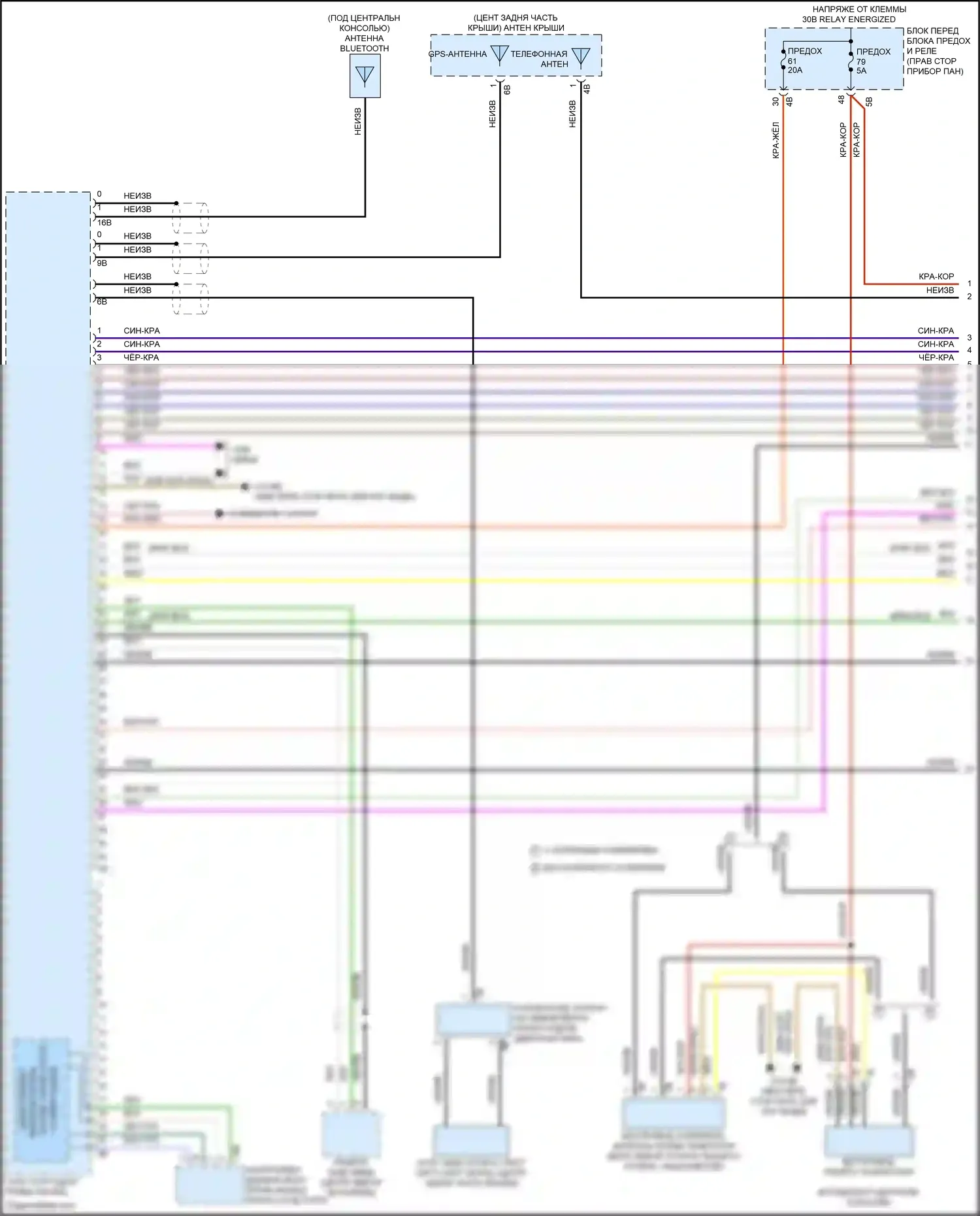 Cooper S MINI III рестайлинг 2 (2021-2024): Электросхема магнитолы, хэтчбек 3-дверный с базовой магнитолой, без активного звукового оформления (1 из 4) 