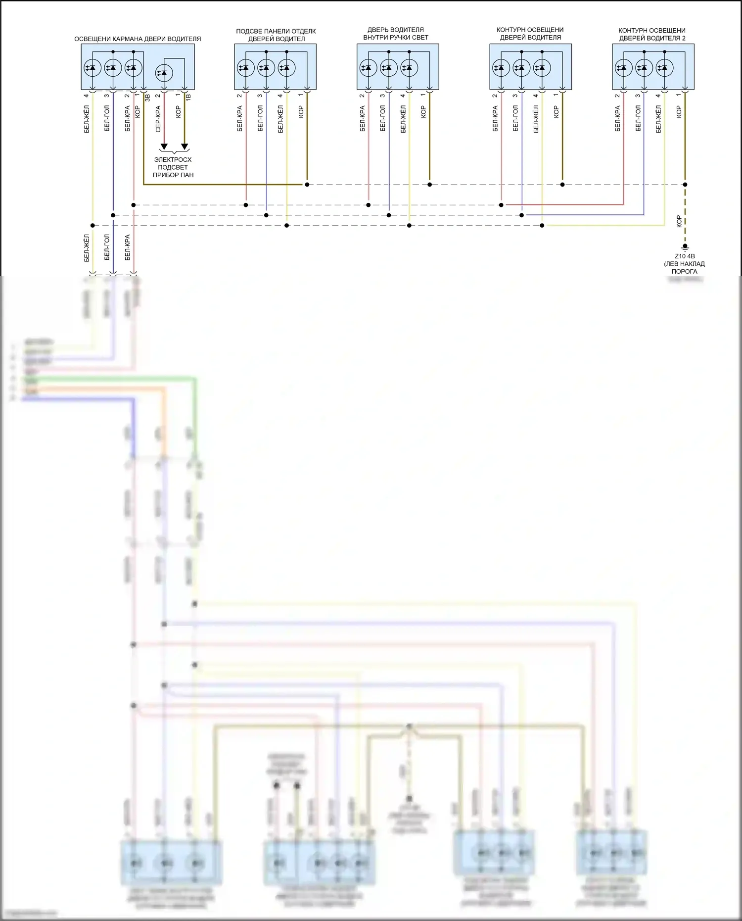 Cooper S MINI III рестайлинг 2 (2021-2024): Электросхема освещения салона (6 из 6) 