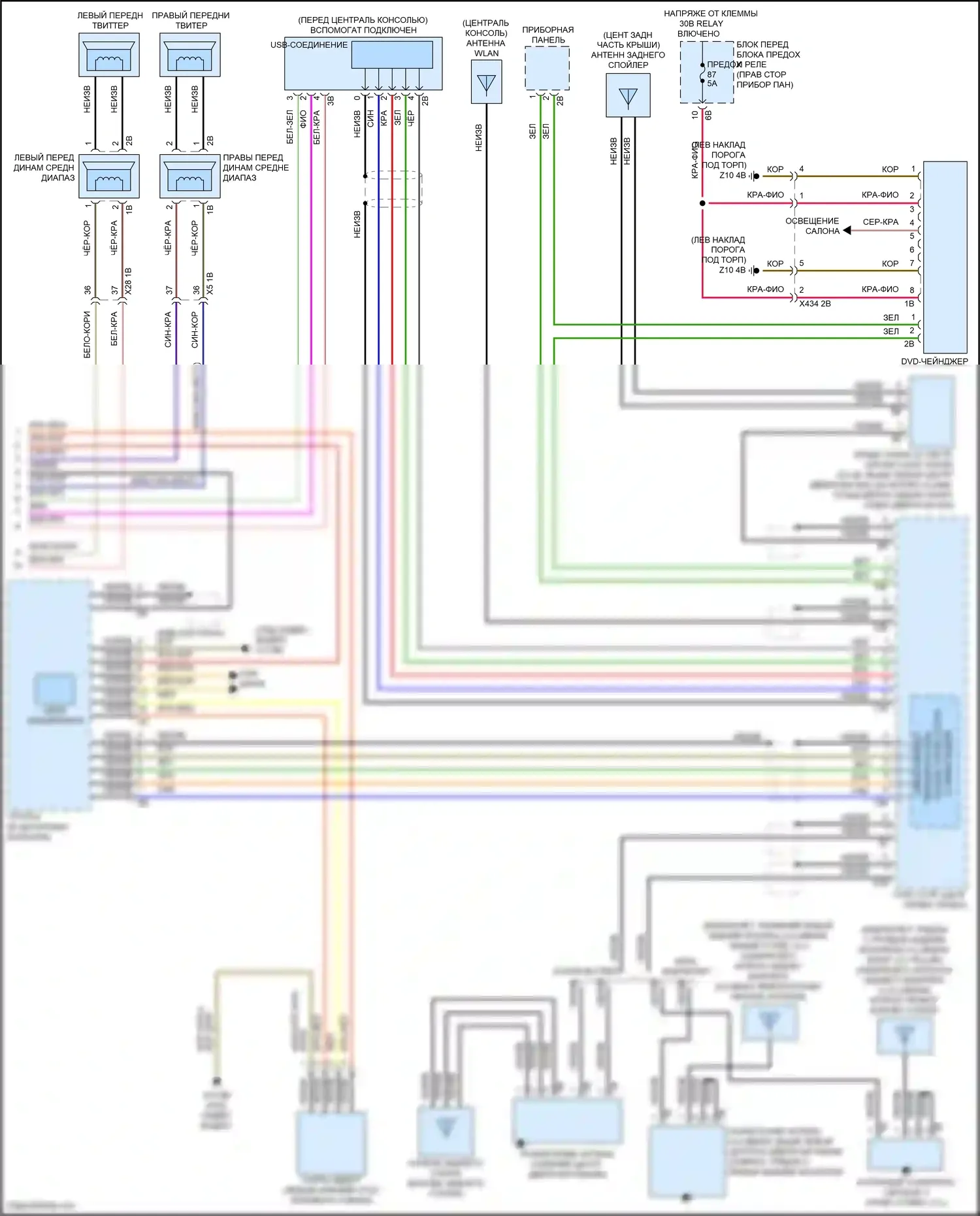 Cooper S MINI III рестайлинг 2 (2021-2024): Электросхема навигации, с магнитолой hifi, без активного звукового оформления (4 из 4) 
