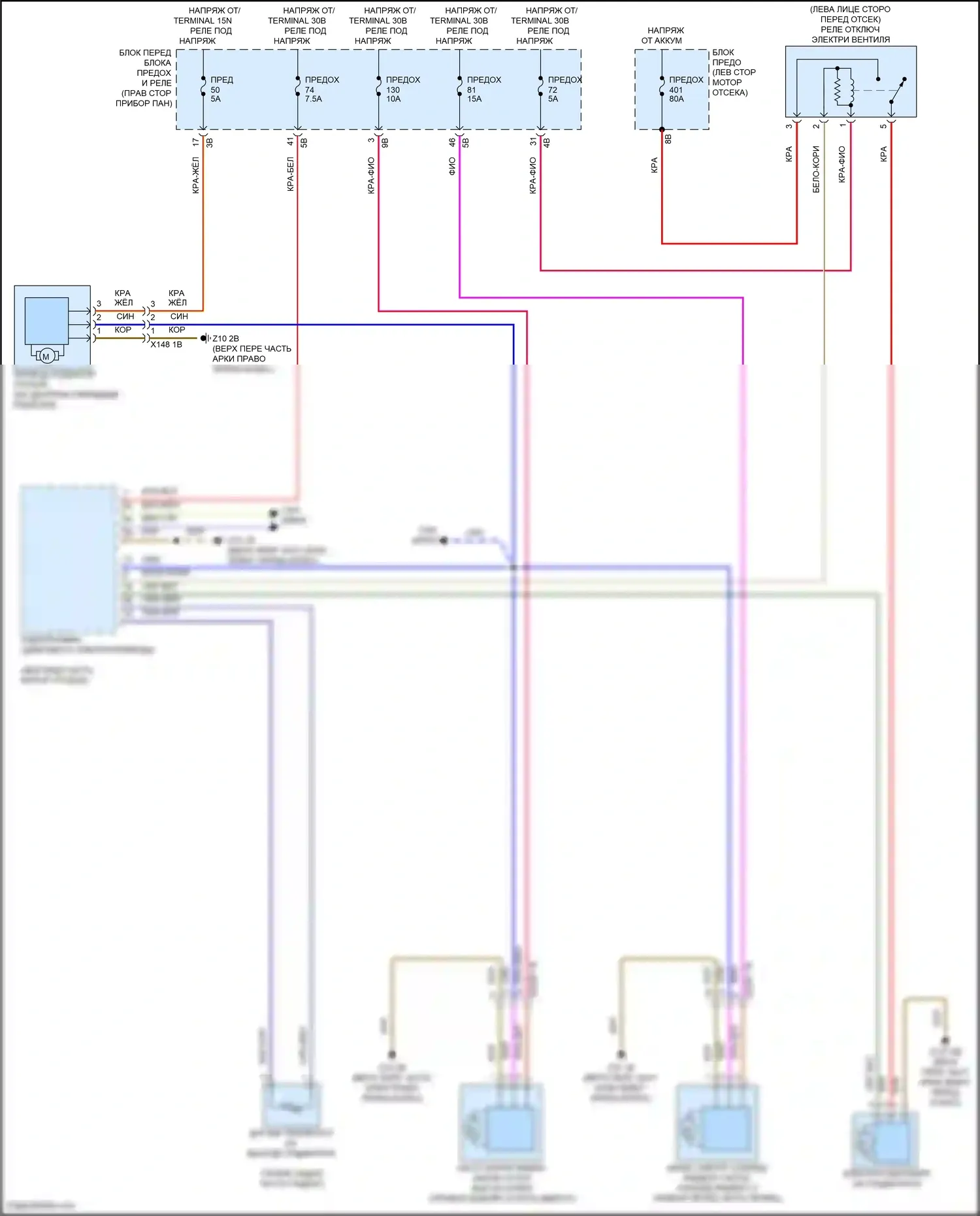 Cooper S MINI III рестайлинг 2 (2021-2024): Электросхема вентилятора охлаждения, электрическая 