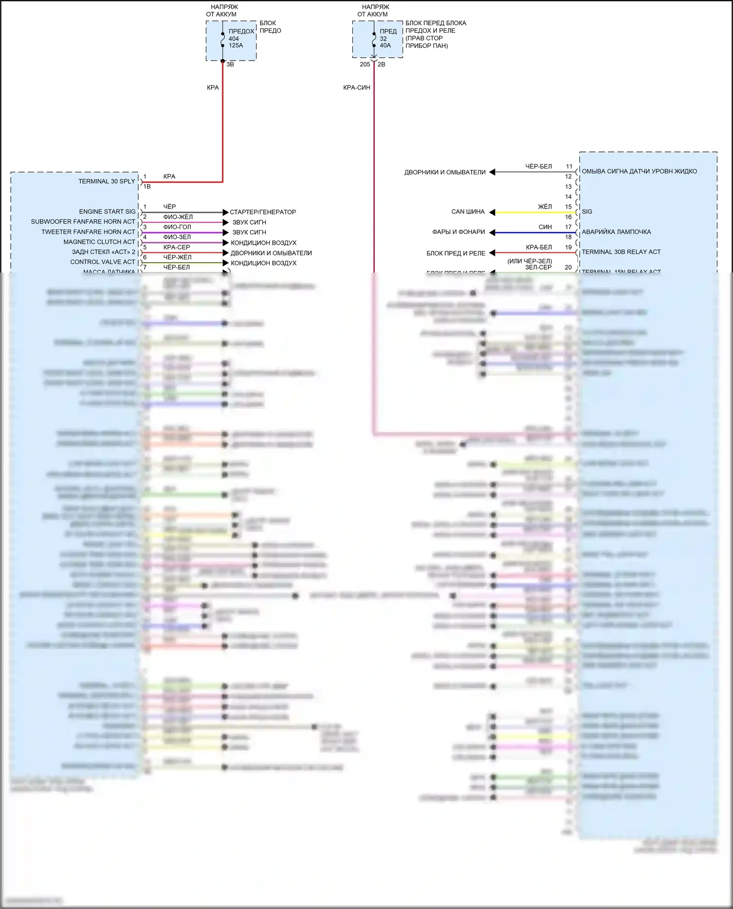 Cooper S MINI III рестайлинг (2018-2021): Электросхема блоков управления кузовом (1 из 4) 