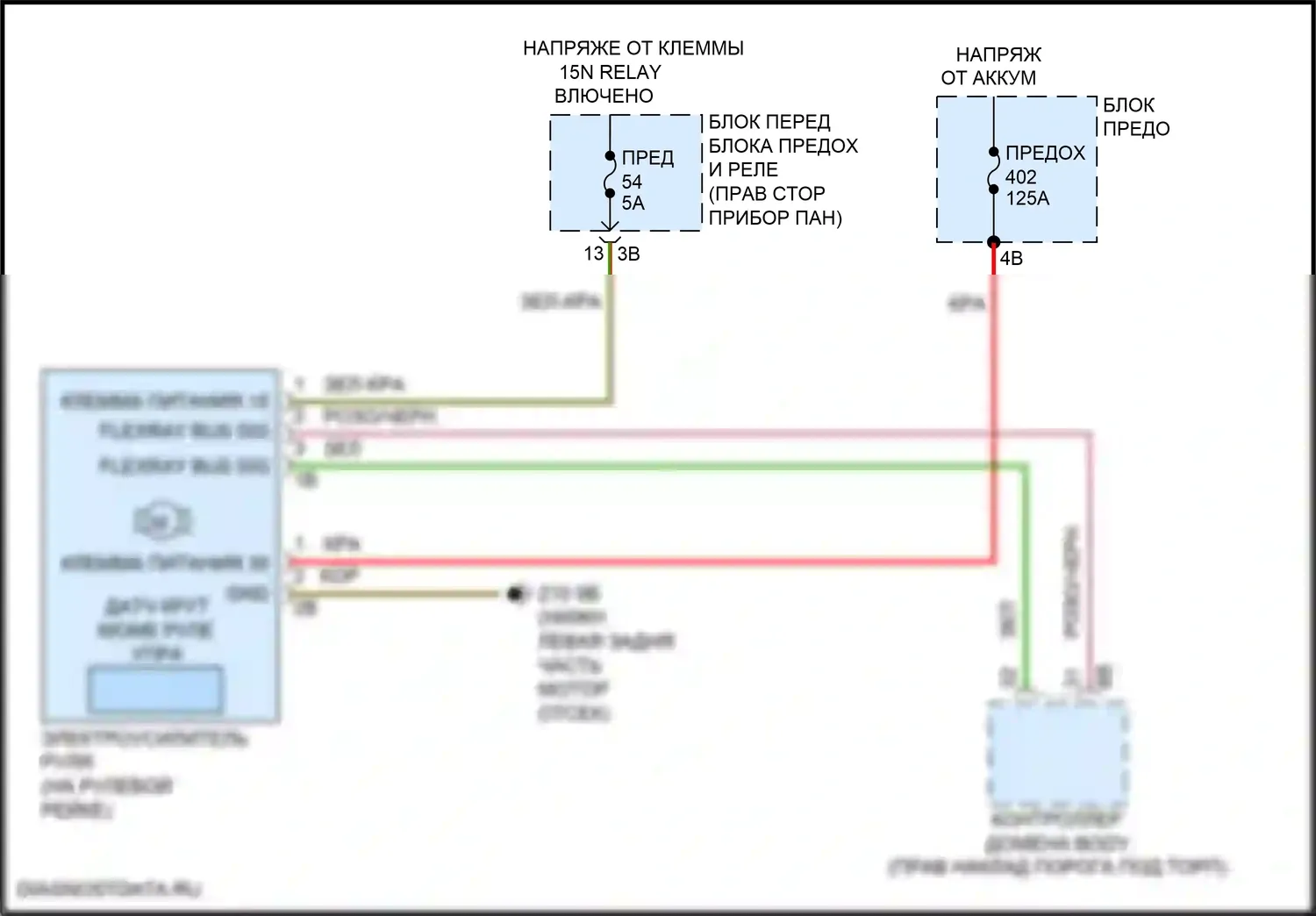 Cooper S MINI III рестайлинг (2018-2021): Электросхема электроусилителя руля 