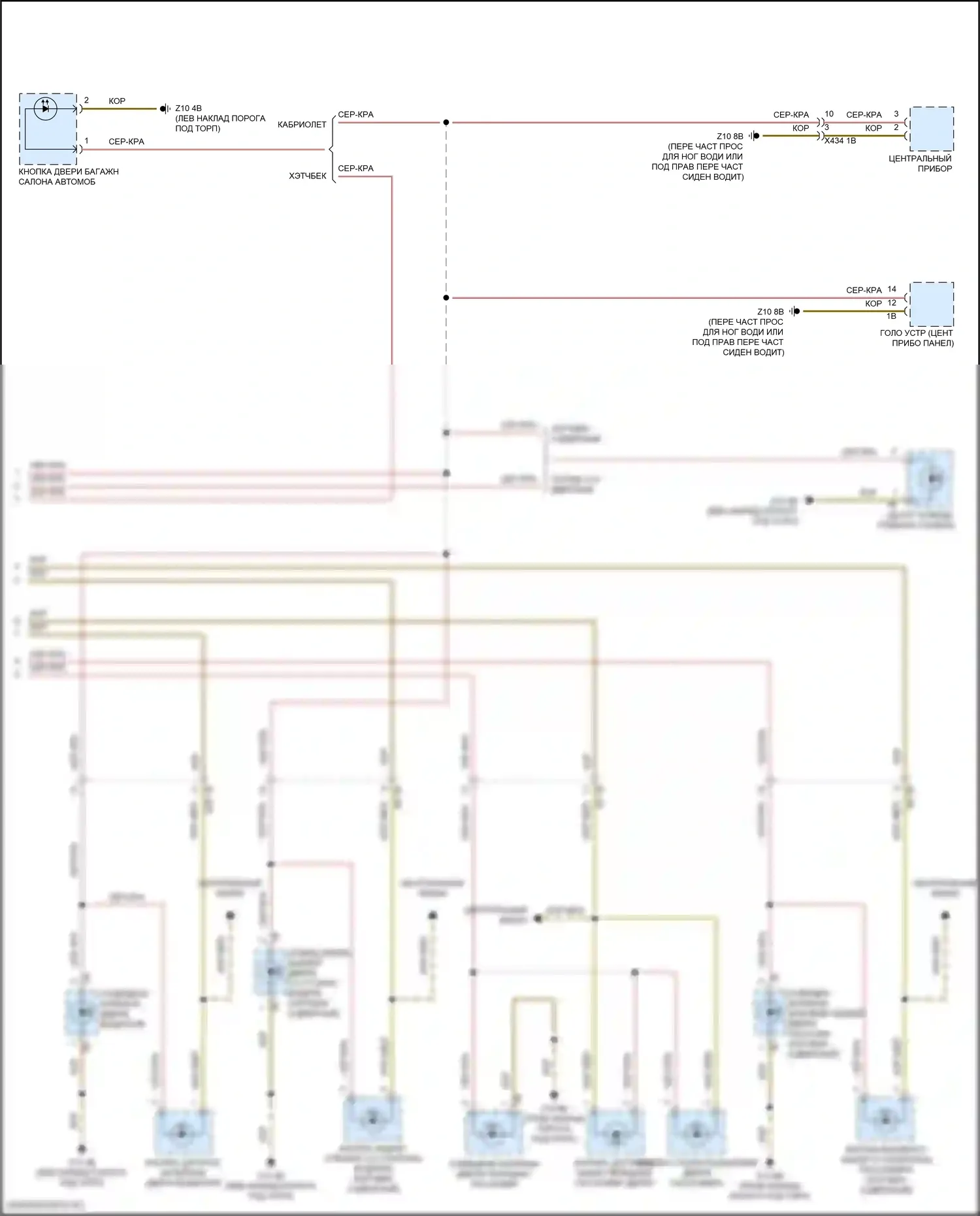 Cooper S MINI III рестайлинг (2018-2021): Электросхема подсветки приборной панели (2 из 2) 