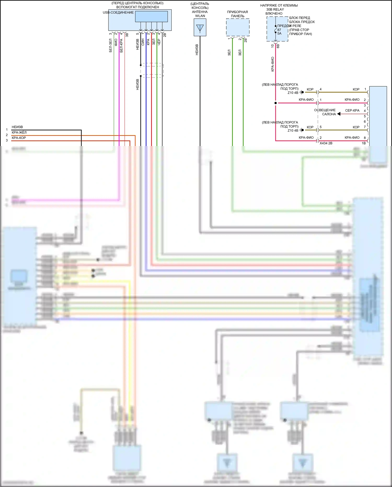 Cooper S MINI III рестайлинг (2018-2021): Электросхема навигации, хэтчбек 5-дверный с базовой магнитолой, без активного звукового оформления (4 из 4) 