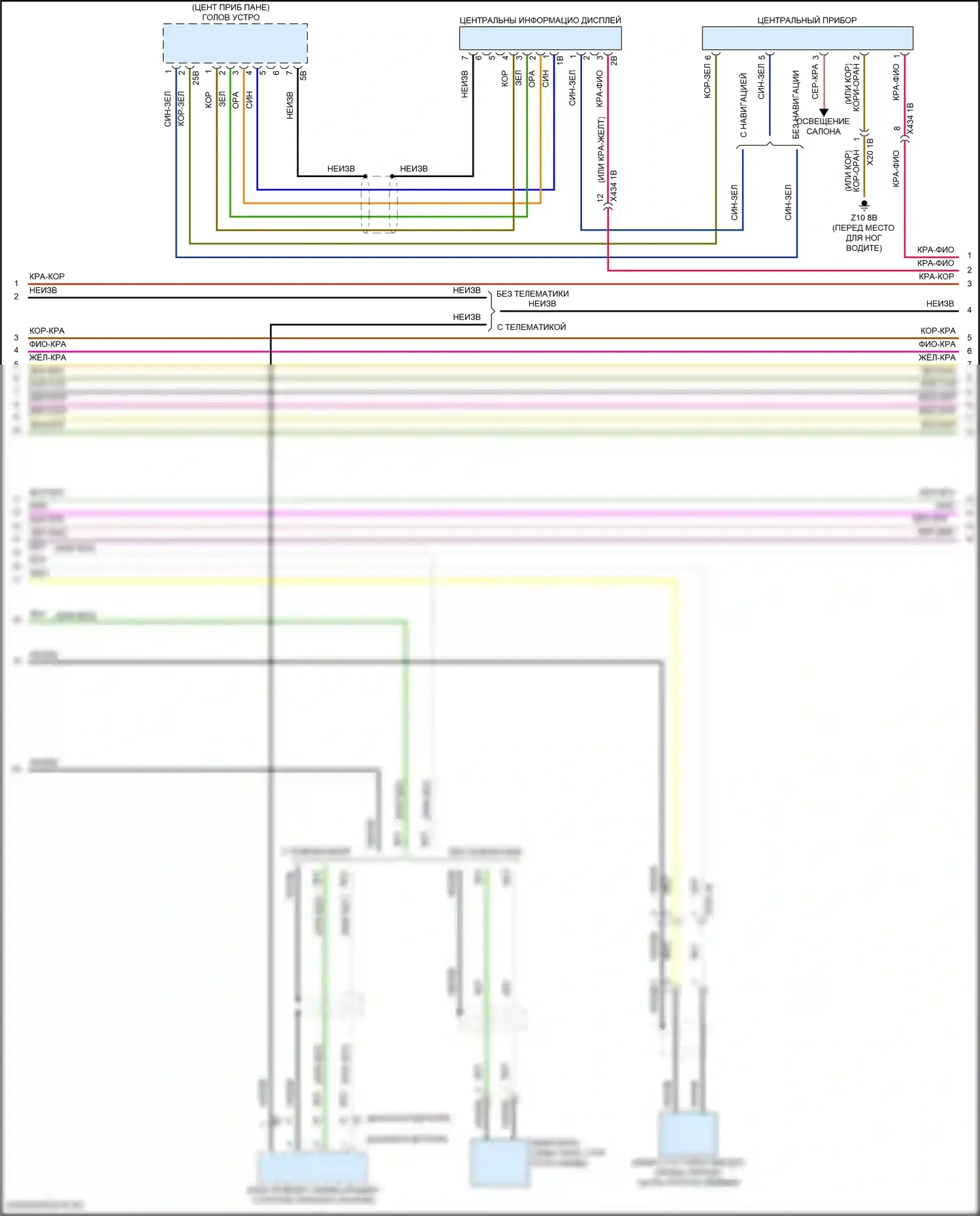 Cooper S MINI III рестайлинг (2018-2021): Электросхема навигации, с базовой магнитолой и активным звуковым оформлением (2 из 4) 