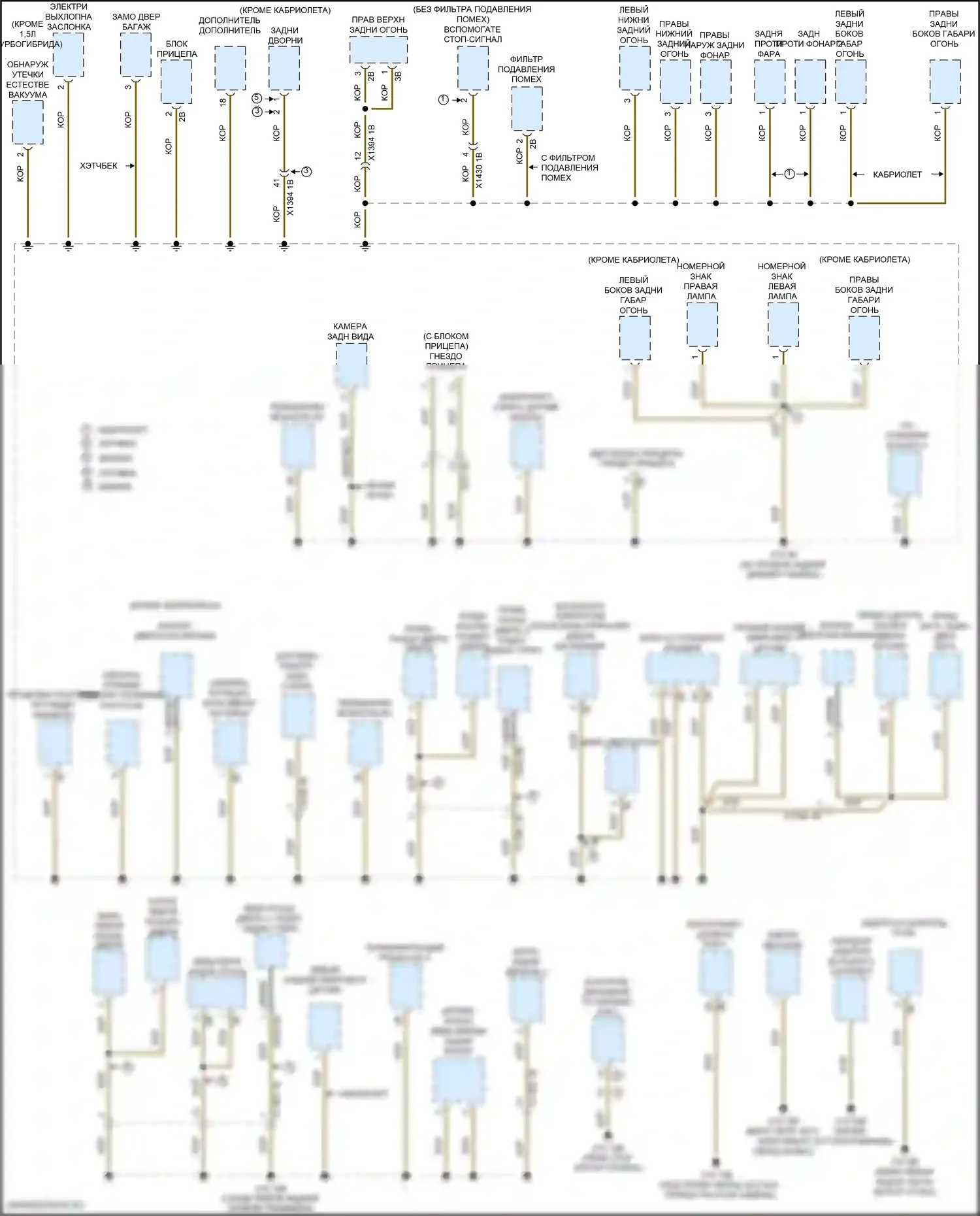 Cooper S MINI III рестайлинг (2018-2021): Электросхема точек подключения масс (3 из 4) 