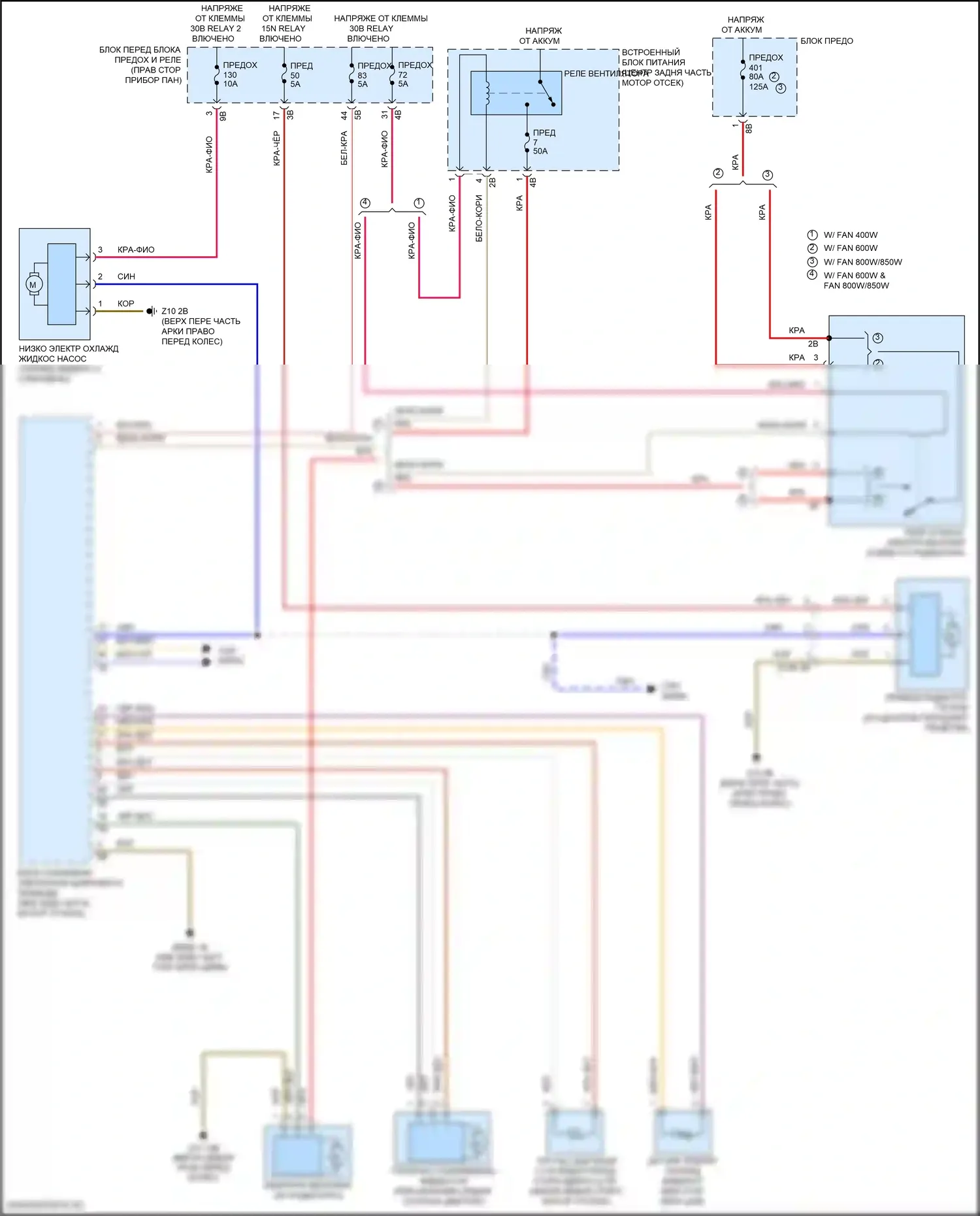 Cooper S MINI III рестайлинг (2018-2021): Электросхема вентилятора охлаждения 