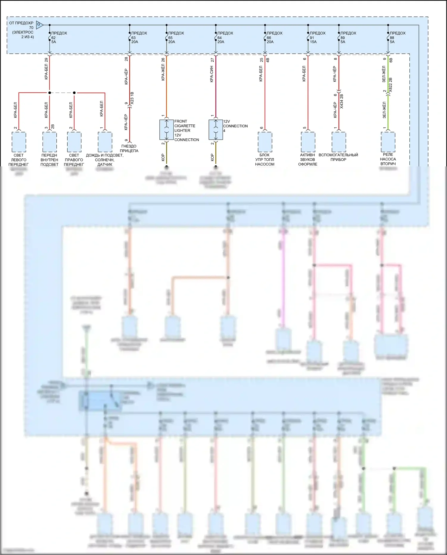 Cooper S MINI III (2013-2018): Электросхема блока предохранителей реле, хэтчбек (3 из 4) 