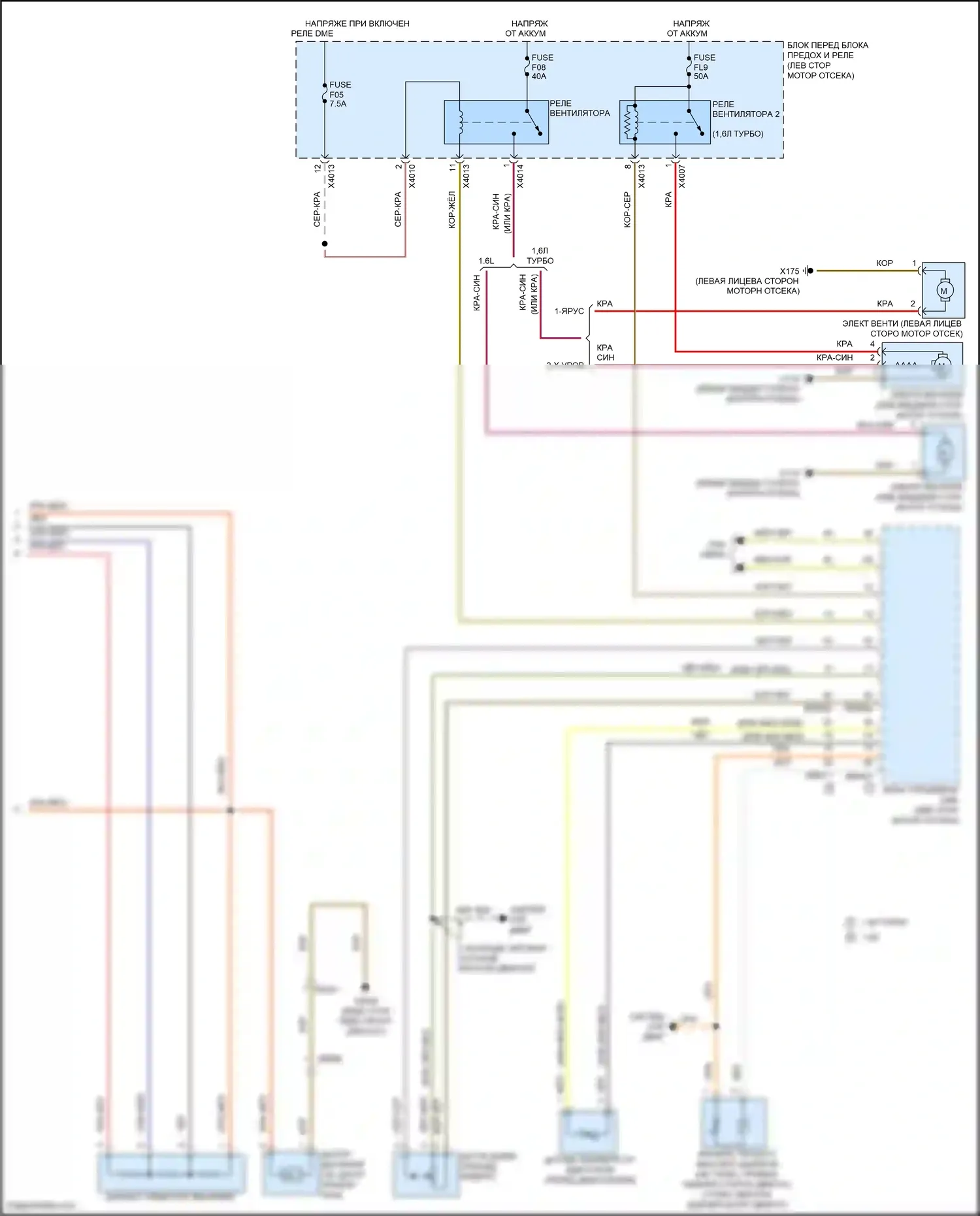 Cooper S MINI III (2013-2018): 1.6л, электросхема ручного кондиционера (2 из 2) 