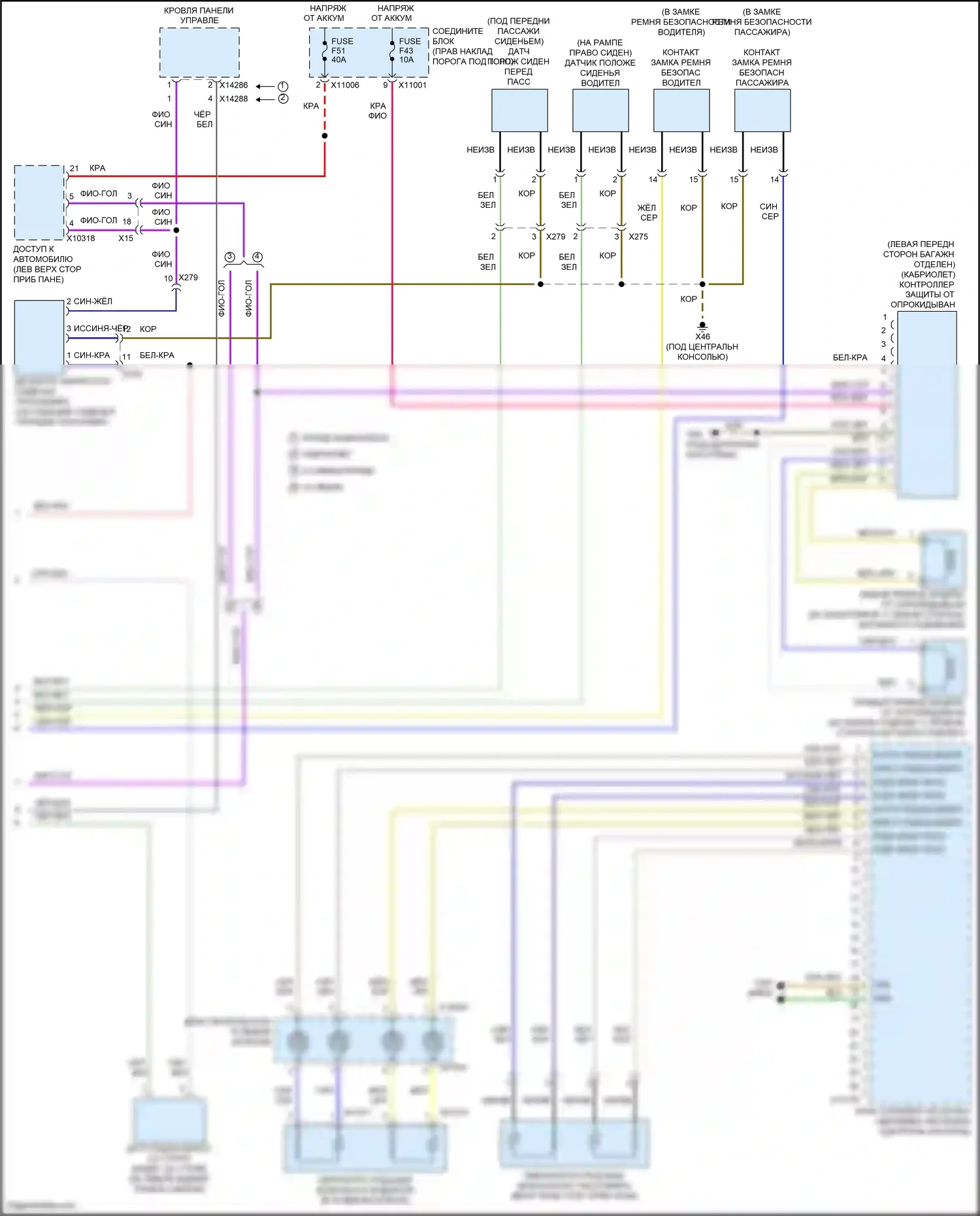 Cooper S MINI III (2013-2018): Электросхема подушек безопасности, купе (2 из 2) 