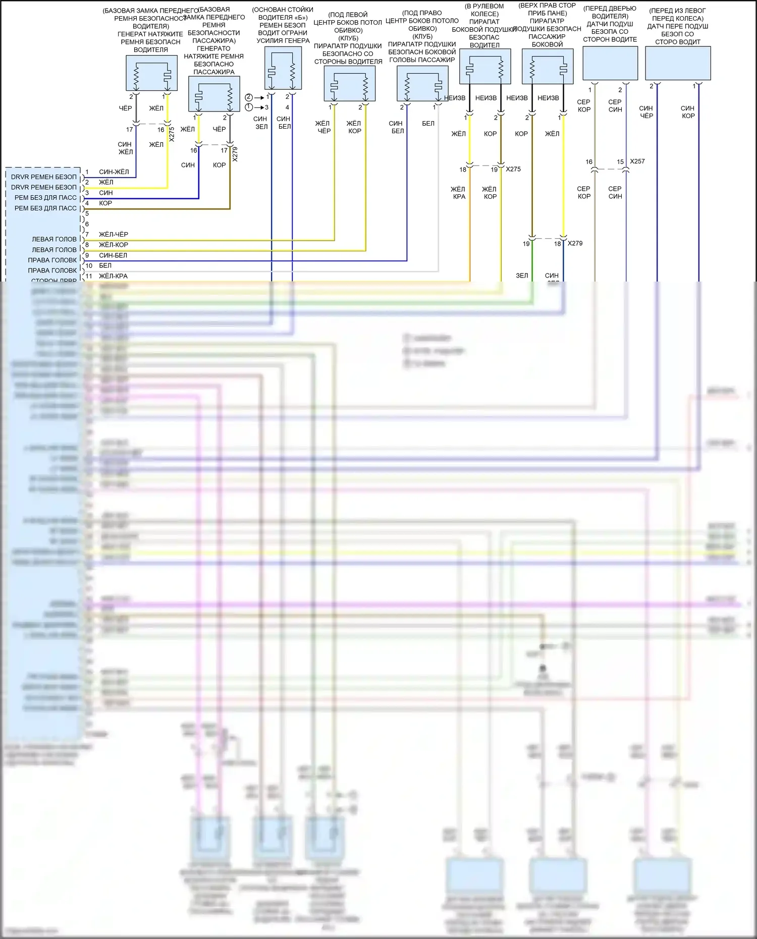 Cooper S MINI III (2013-2018): Электросхема подушек безопасности, родстер (1 из 2) 