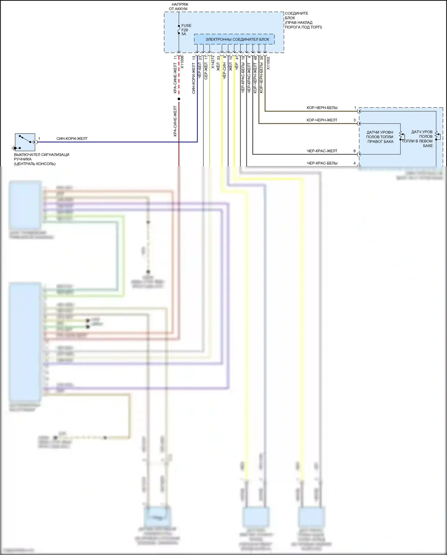 Cooper S MINI III (2013-2018): Электросхема приборной панели, купе 