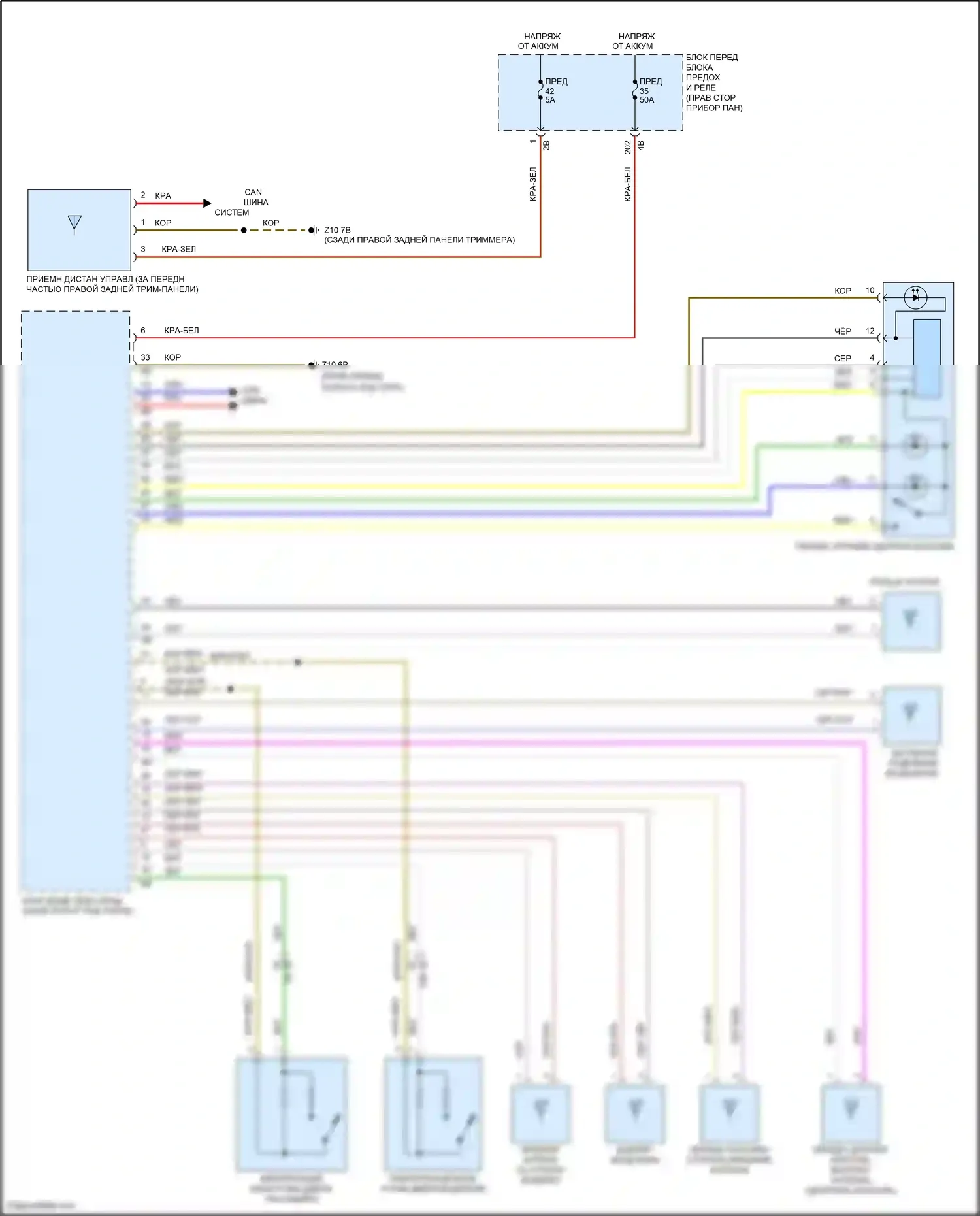 Cooper S MINI III (2013-2018): Электросхема системы бесключевого доступа, хэтчбек 