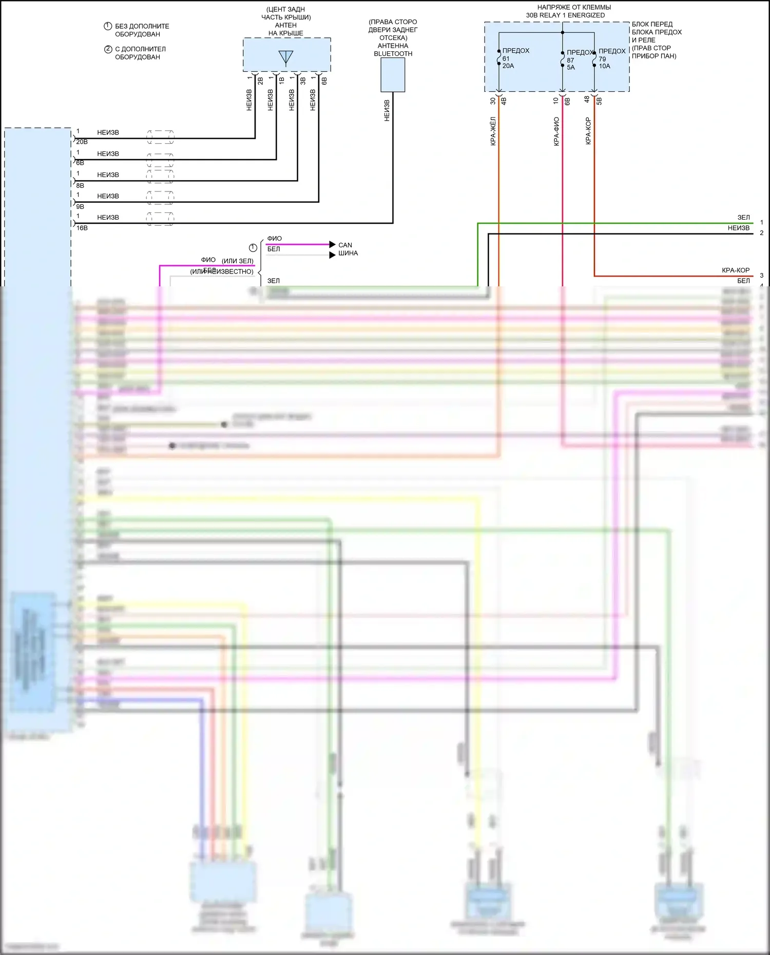 Cooper S MINI III (2013-2018): Электросхема навигационной проводки, хэтчбек с магнитолой hifi и активным звуковым оформлением (1 из 5) 