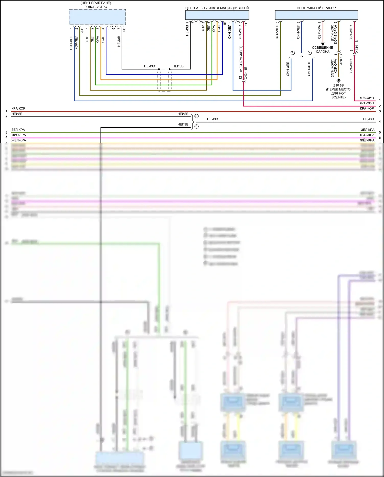 Cooper SD Clubman MINI II (2015-2019): Электросхема магнитолы, с hifi магнитолы, без активного звукового оформления (2 из 4) 