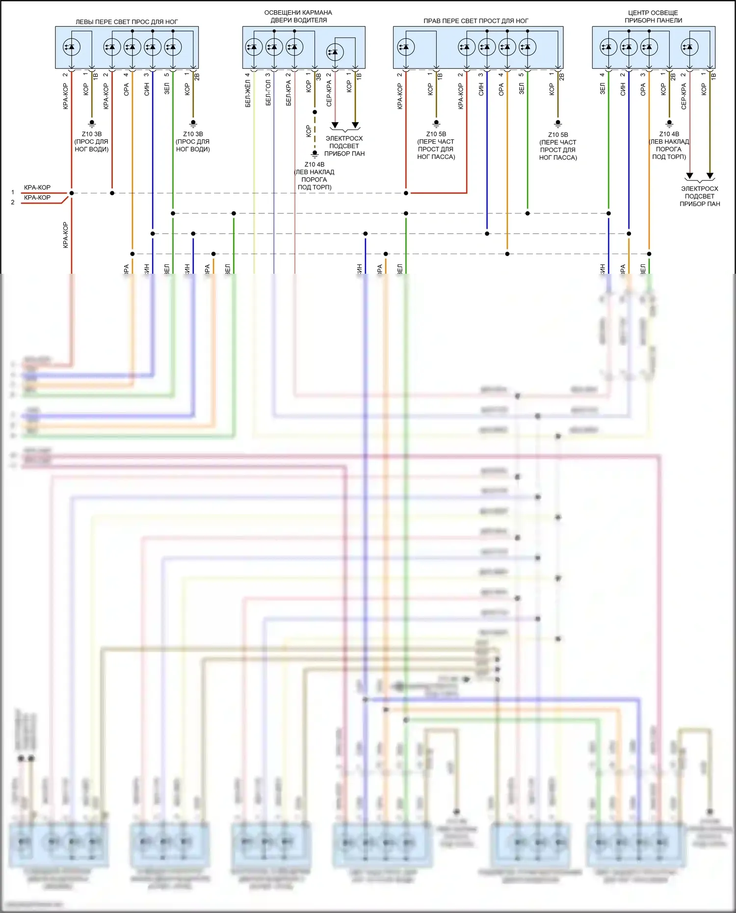 Cooper SD Clubman MINI II (2015-2019): Электросхема освещения салона (4 из 4) 
