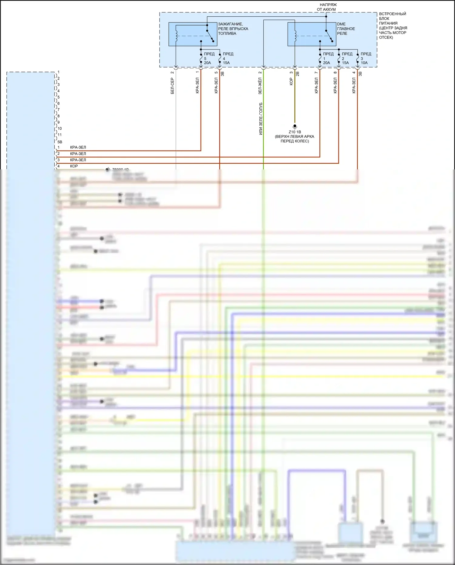 Cooper SD Countryman MINI II (2016-2020): Электросхема двигателя 1.5л турбогибрида (1 из 12) 