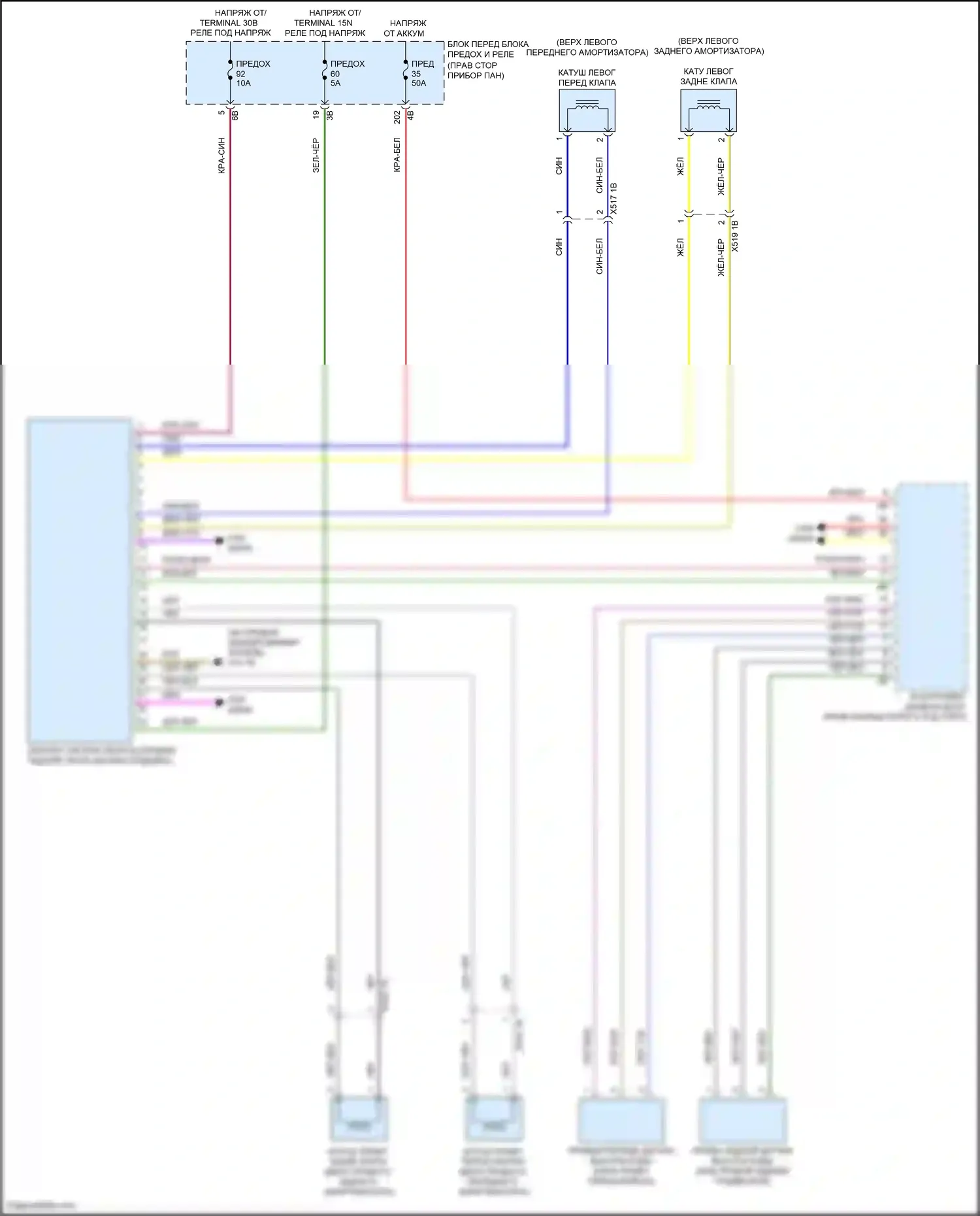 Cooper SD Countryman MINI II (2016-2020): Электросхема электронной подвески 