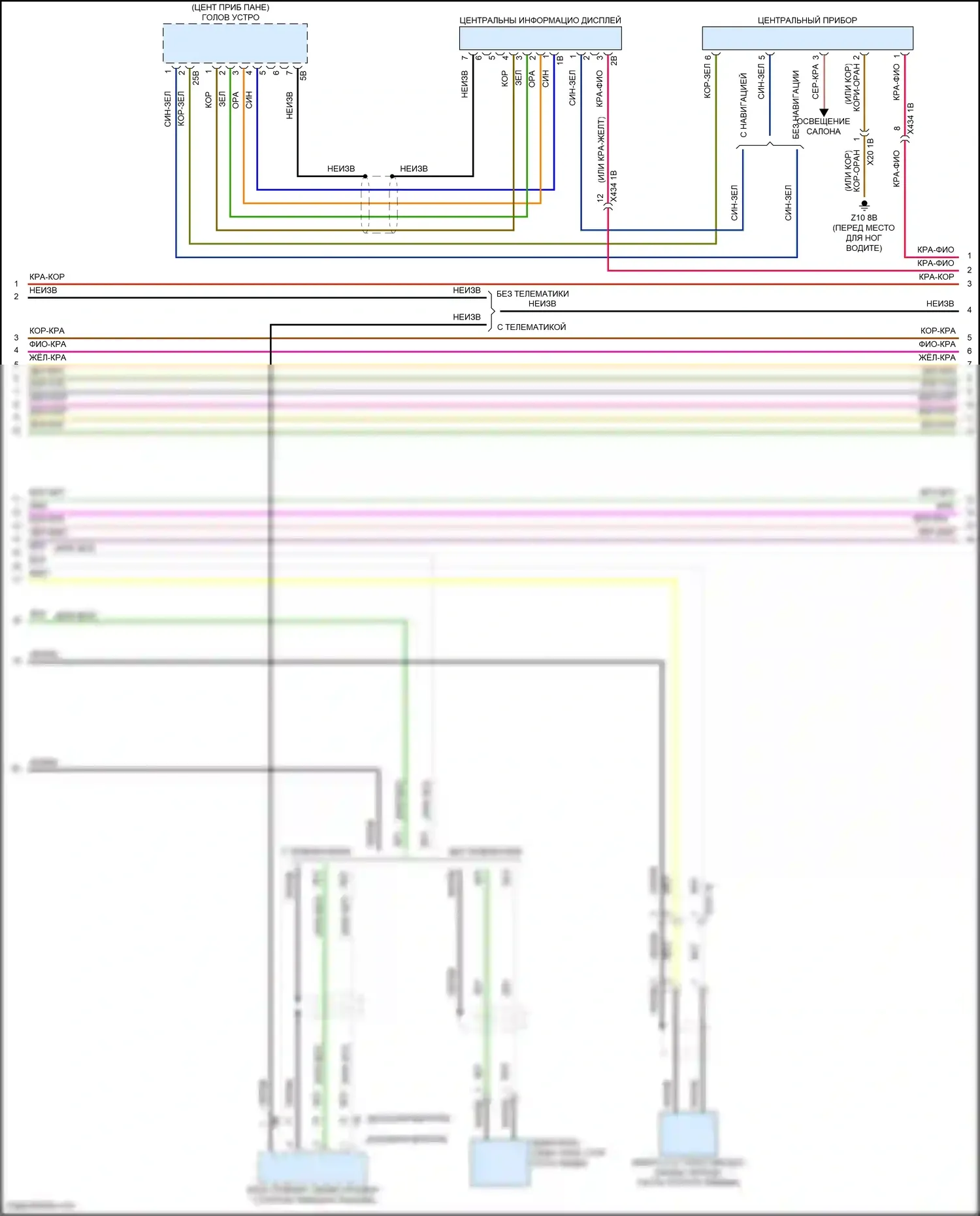 Cooper SD Countryman MINI II (2016-2020): Электросхема навигации, с базовой магнитолой и активным звуковым оформлением (2 из 4) 