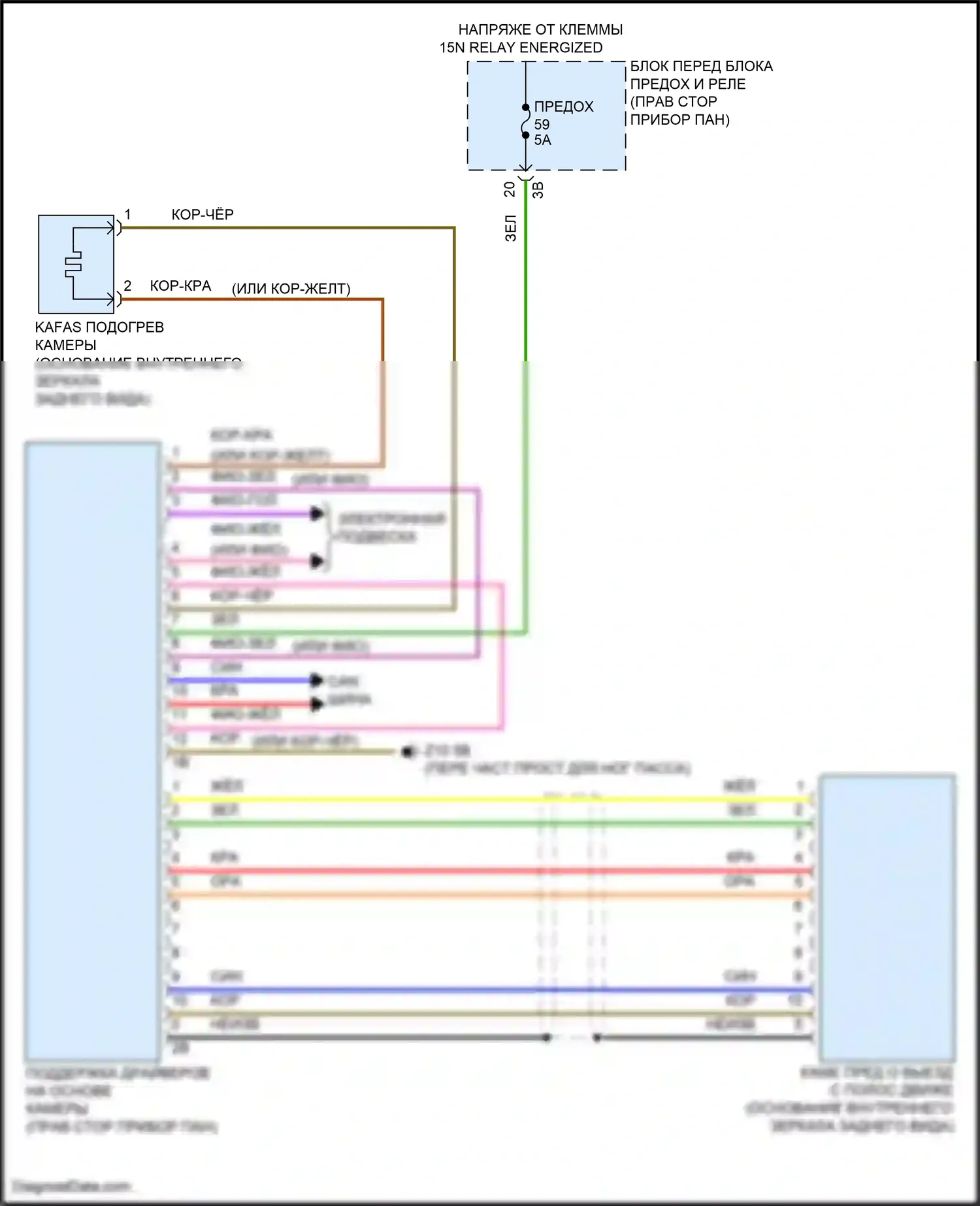 Cooper SD Countryman MINI II (2016-2020): Электросхема сигнализации о выезде с полосы движения 