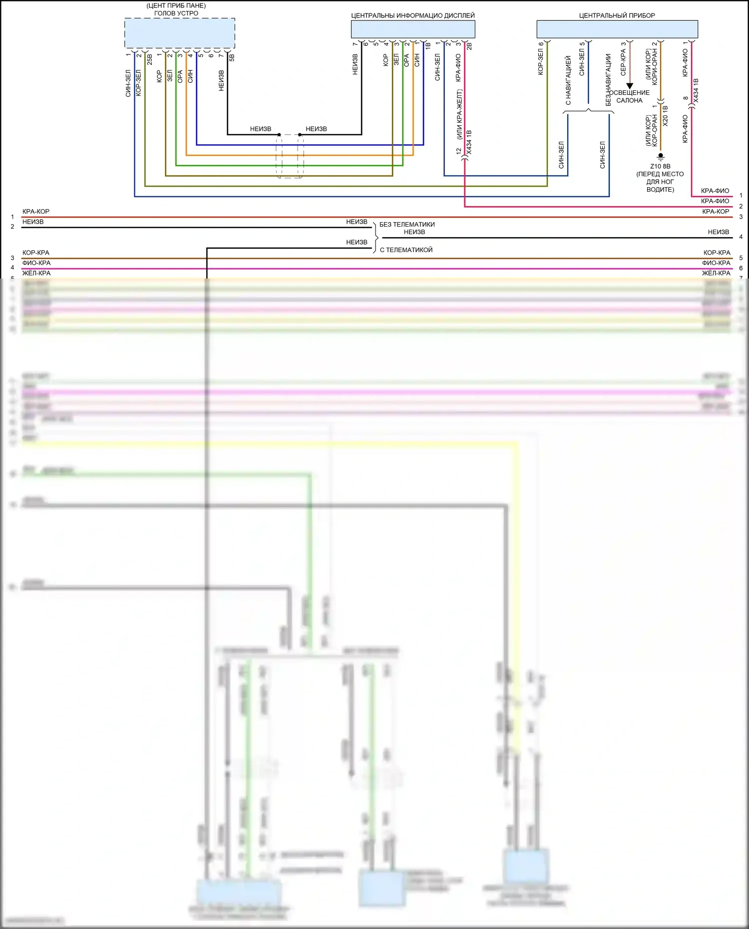 Cooper SE Countryman MINI II (2016-2020): Электросхема навигации, с базовой магнитолой и активным звуковым оформлением (2 из 4) 