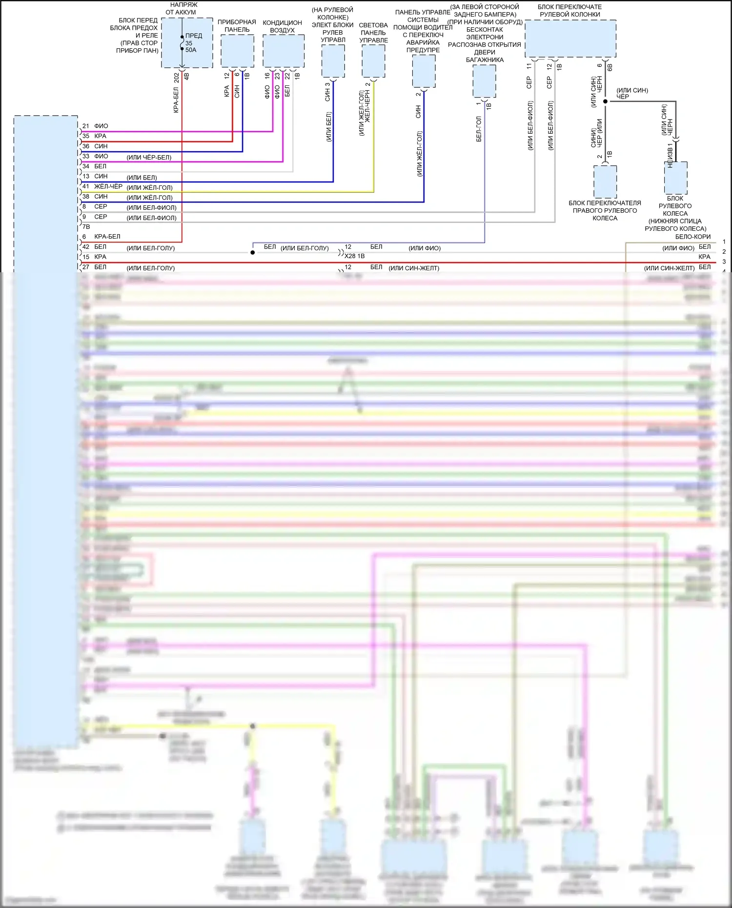 Cooper SE Countryman MINI III (2023-2024): Электросхема шины высокого/низкого уровня (1 из 4) 