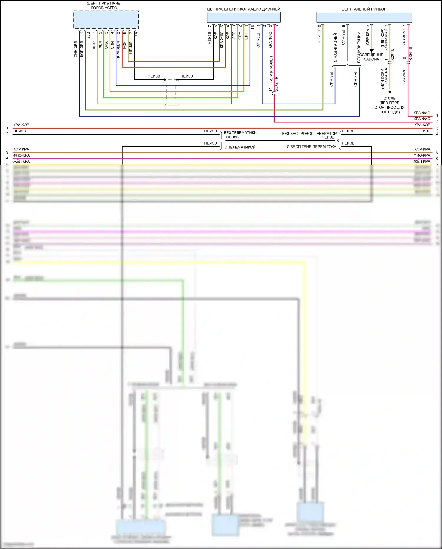 Cooper SE Countryman MINI III (2023-2024): Электросхема навигации, с базовой магнитолой и активным звуковым оформлением (2 из 4) 